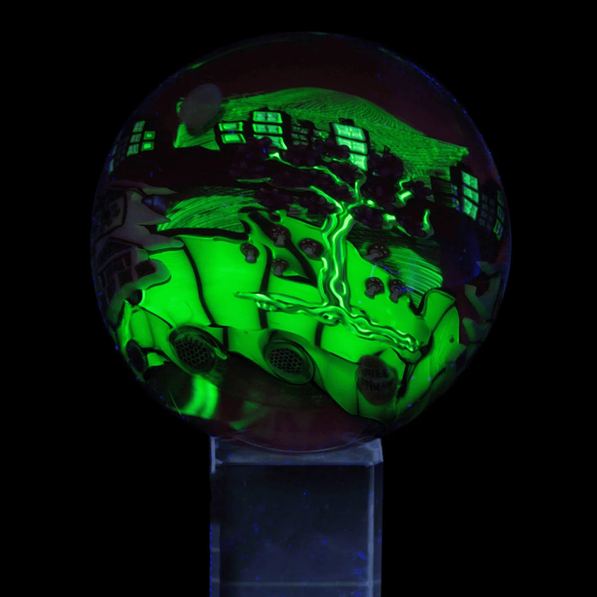 Electric Avenue / Yesulga Castle Wraparound with Black UV Reticello Core Marble