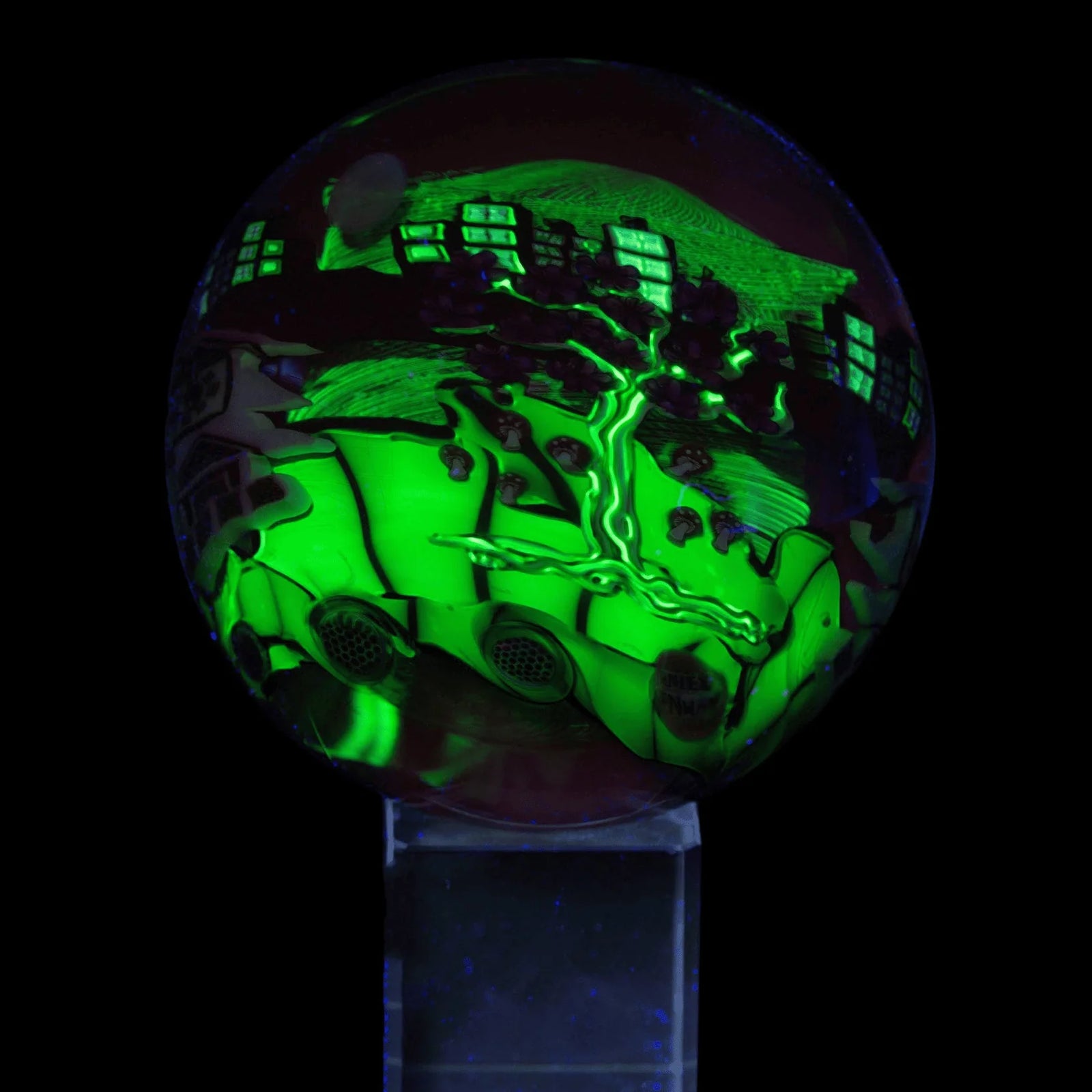 Electric Avenue / Yesulga Castle Wraparound with Black UV Reticello Core Marble