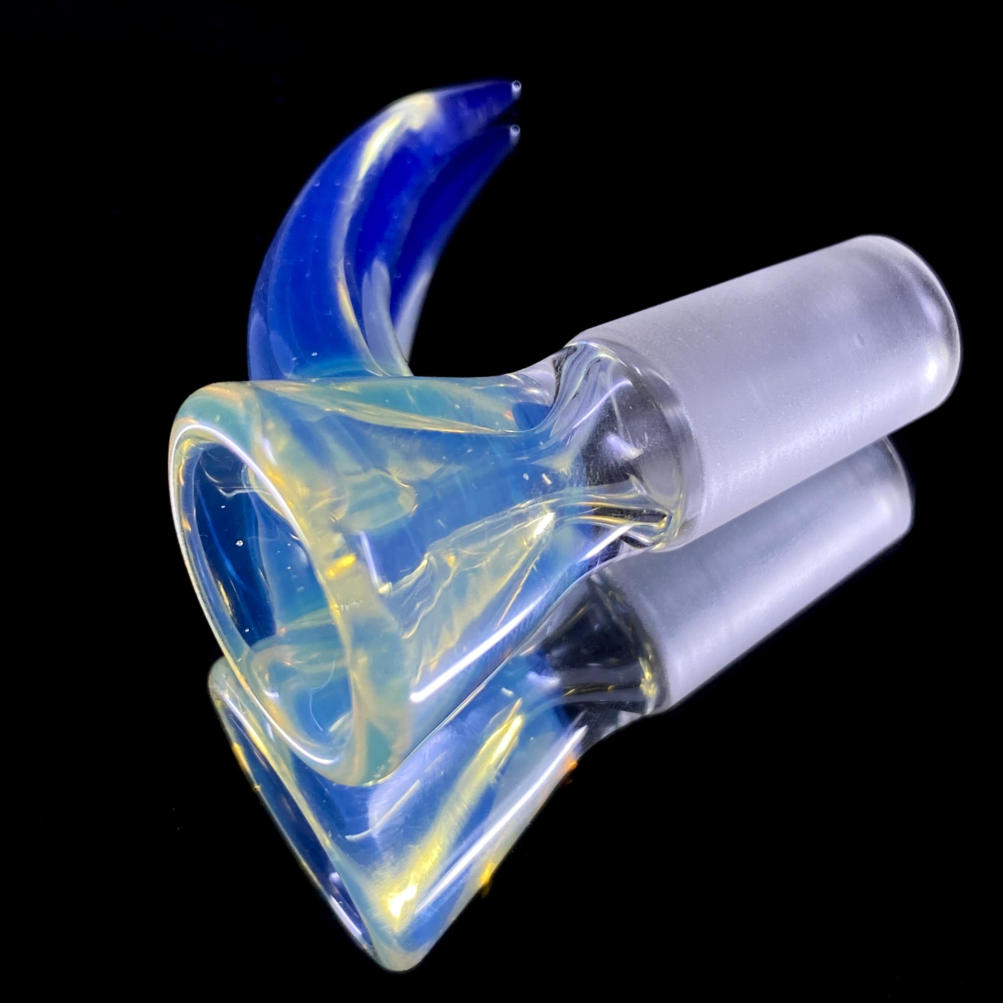 DC Glass Arts Horn Handle 14mm Single Hole Slide