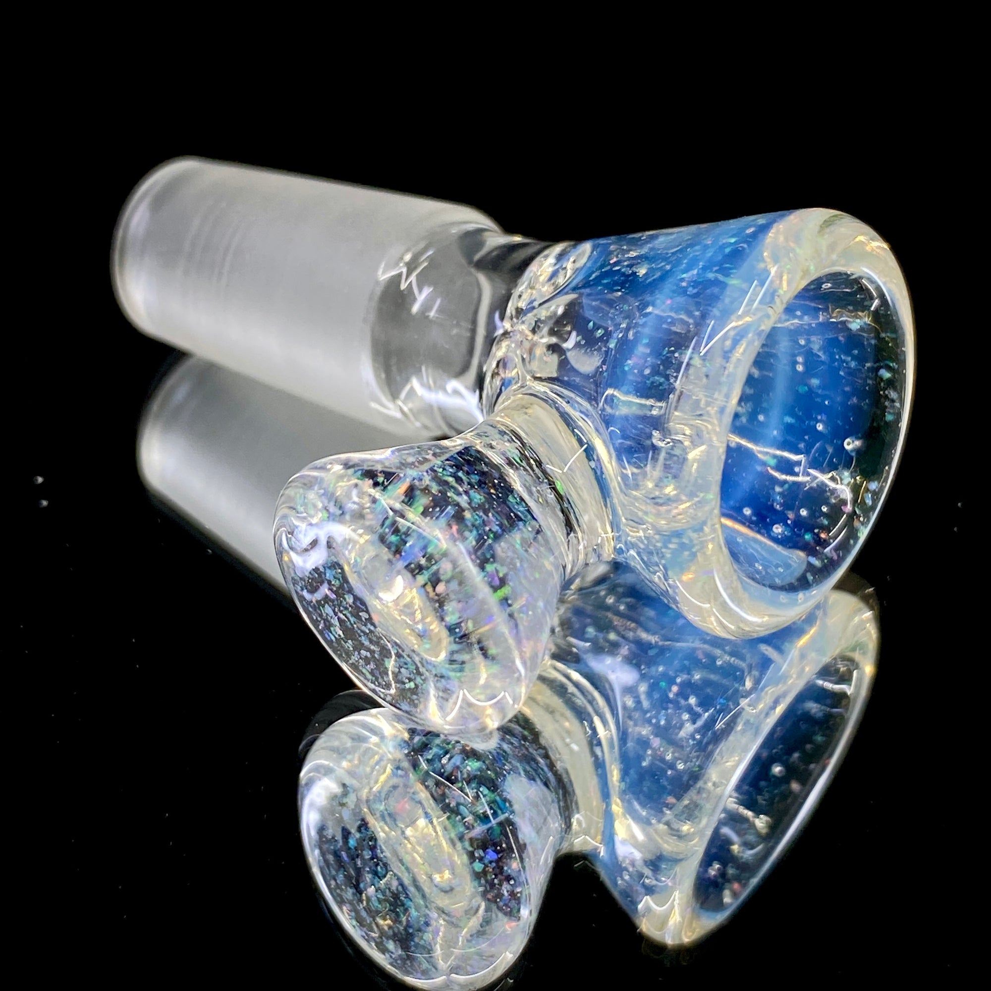 DC Glass Arts Cone Handle 14mm 4-Hole Crushed Opal Slide