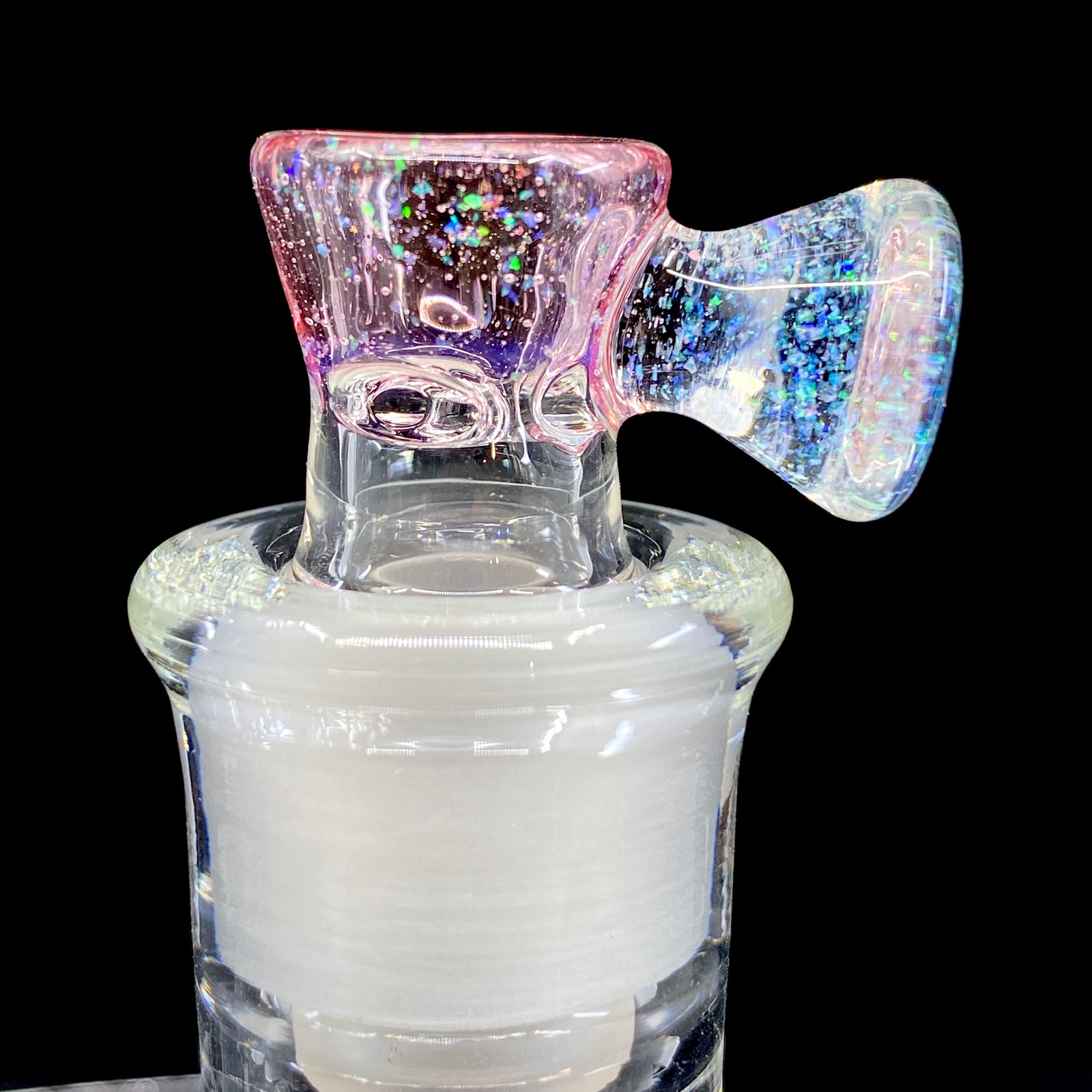 DC Glass Arts Cone Handle 18mm 4-Hole Crushed Opal Slide