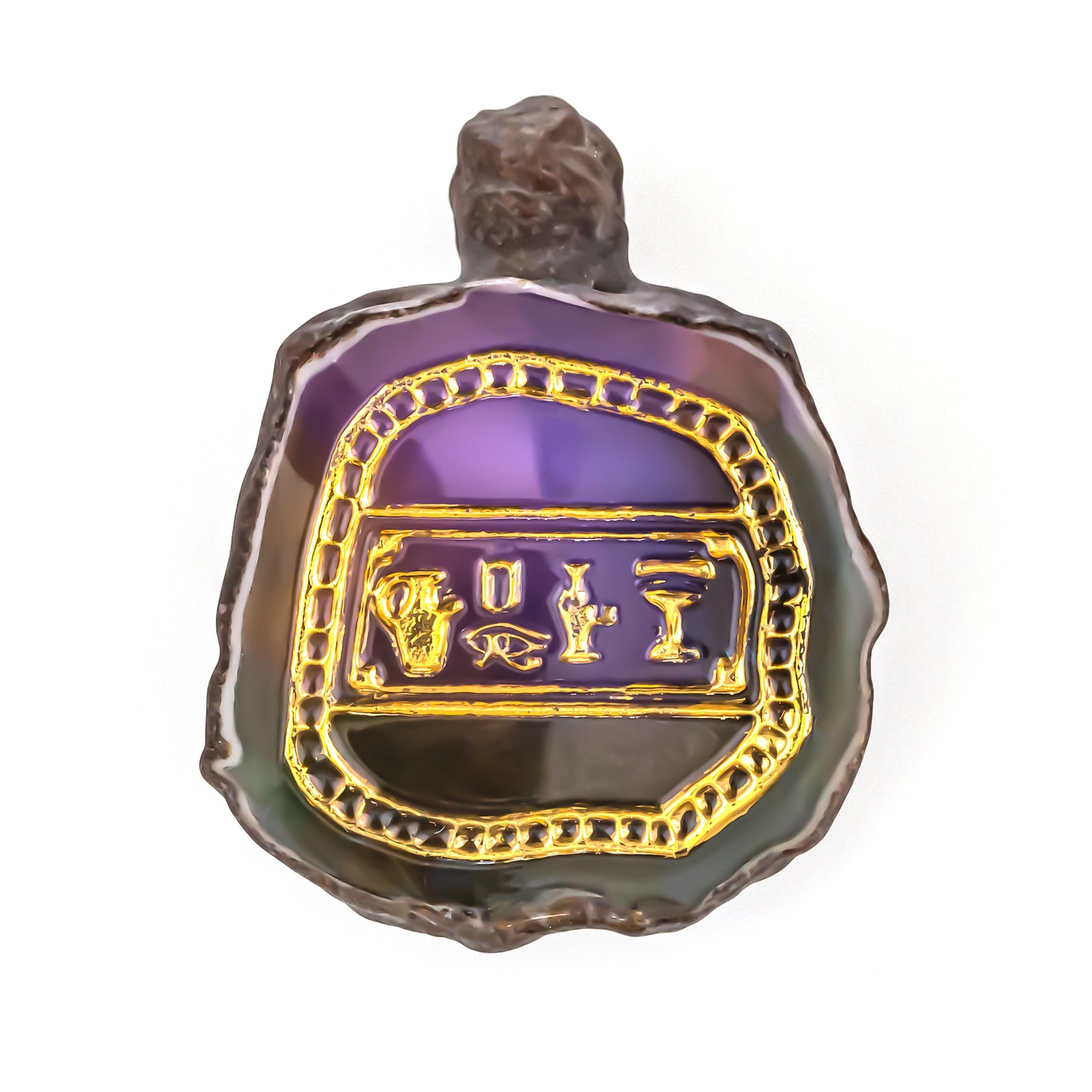 Green-T Sliced Rainbow Rock with 23K Gold Inlay (2)