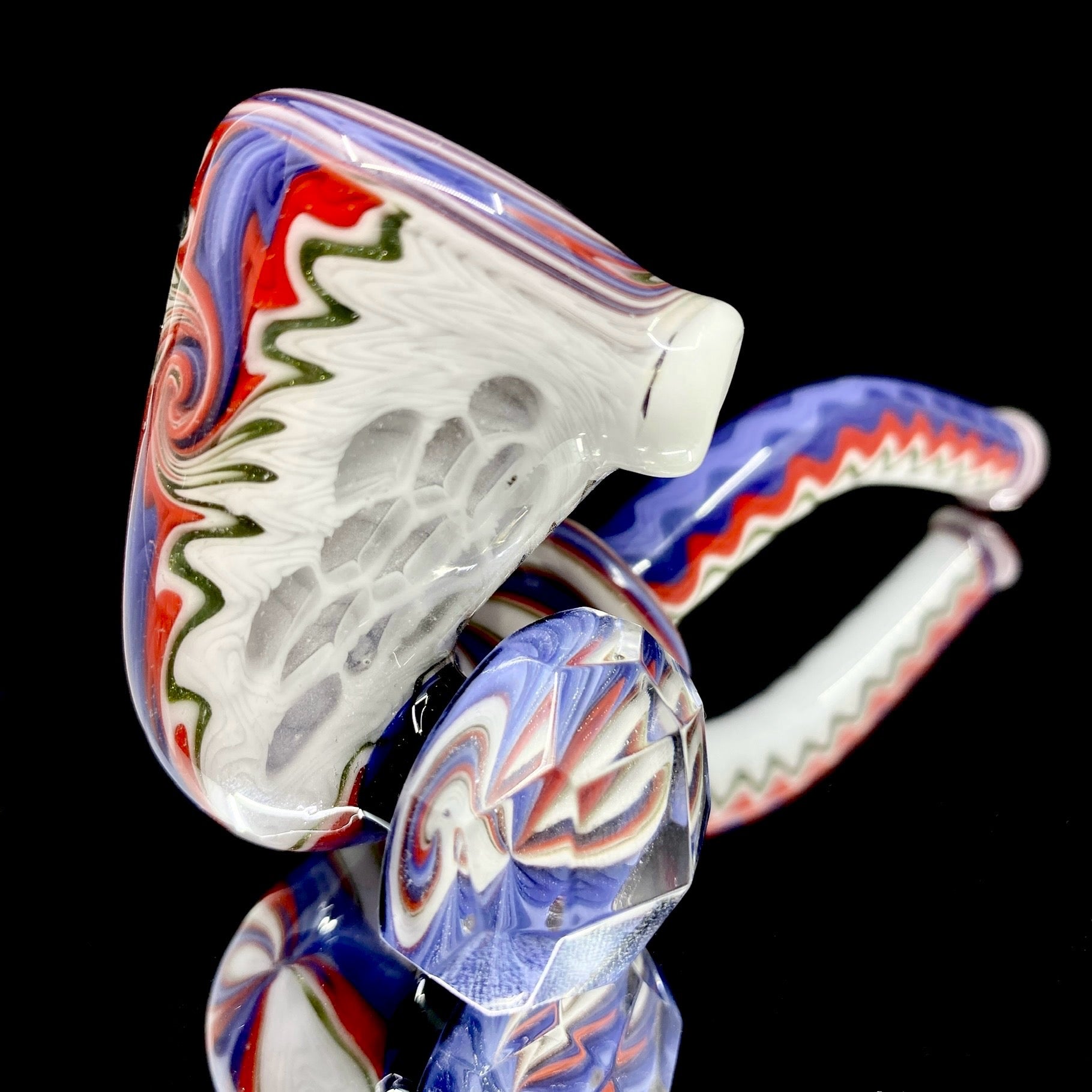 Chase Adams  Red/White/Blue Line Work Sherlock Pipe