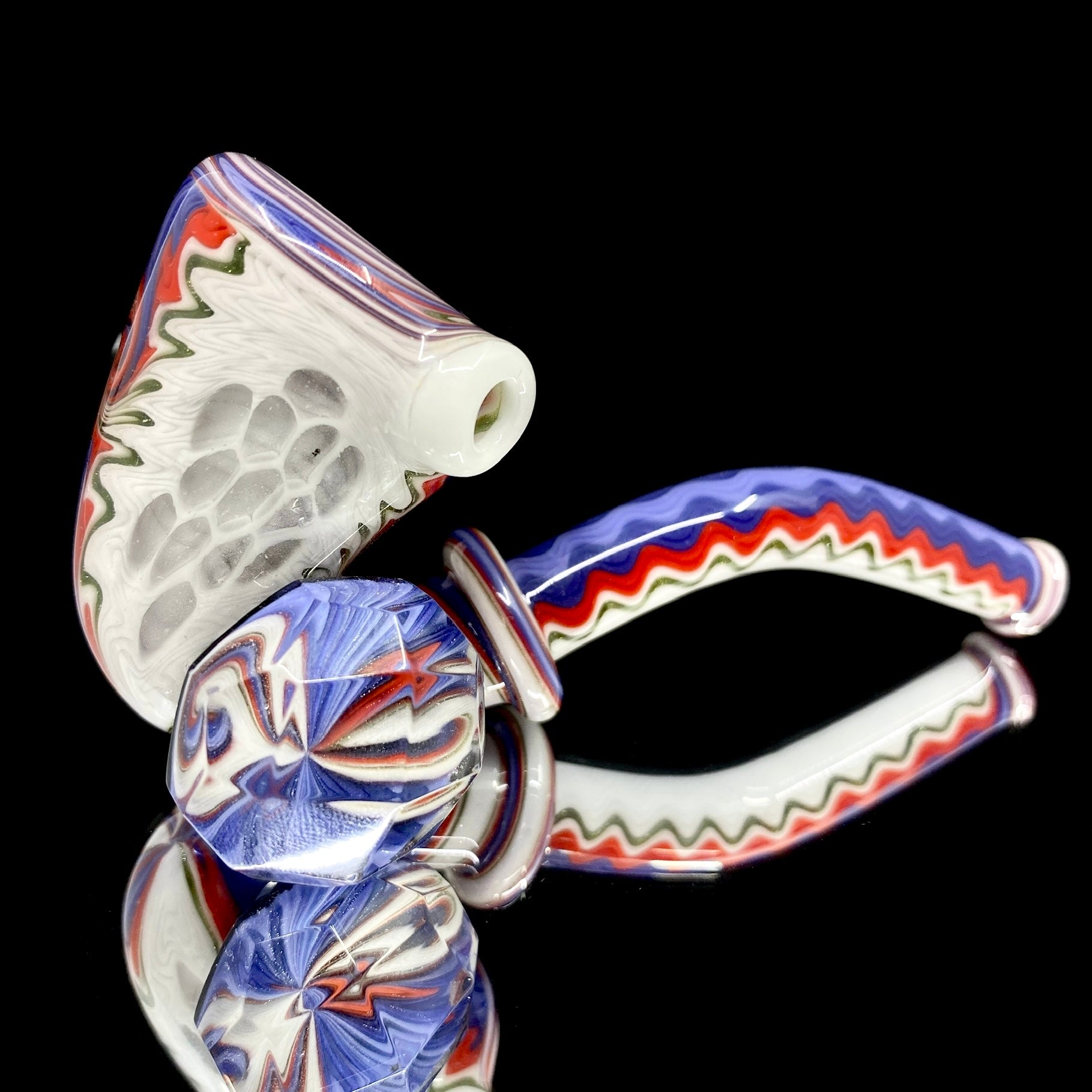 Chase Adams  Red/White/Blue Line Work Sherlock Pipe