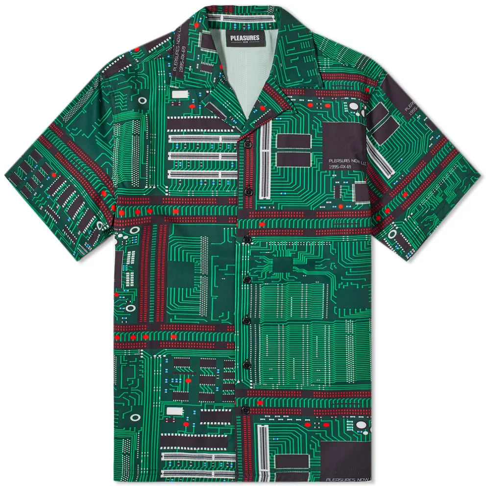 Pleasures Motherboard SS Rayon Button Up