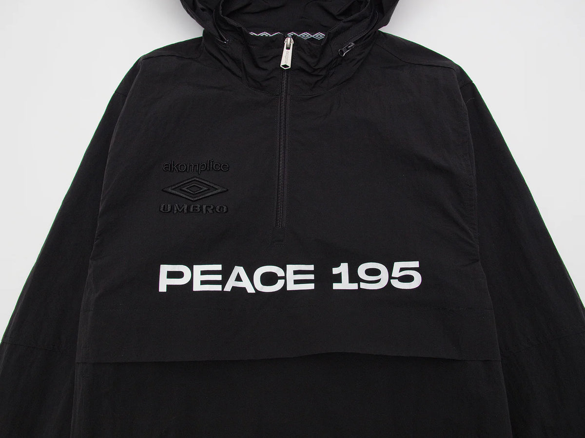 Akomplice x Umbro World Peace Nylon 1/4 Zip (Black)