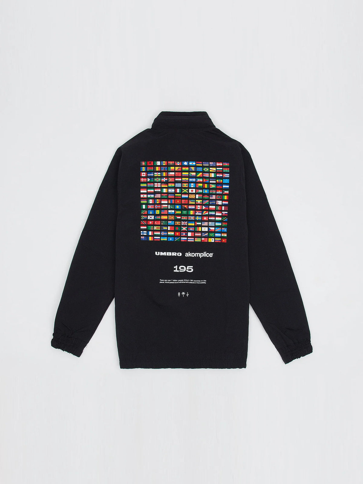 Akomplice x Umbro World Peace Nylon 1/4 Zip (Black)