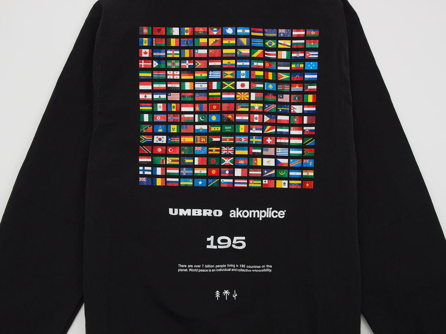 Akomplice x Umbro World Peace Nylon 1/4 Zip (Black)