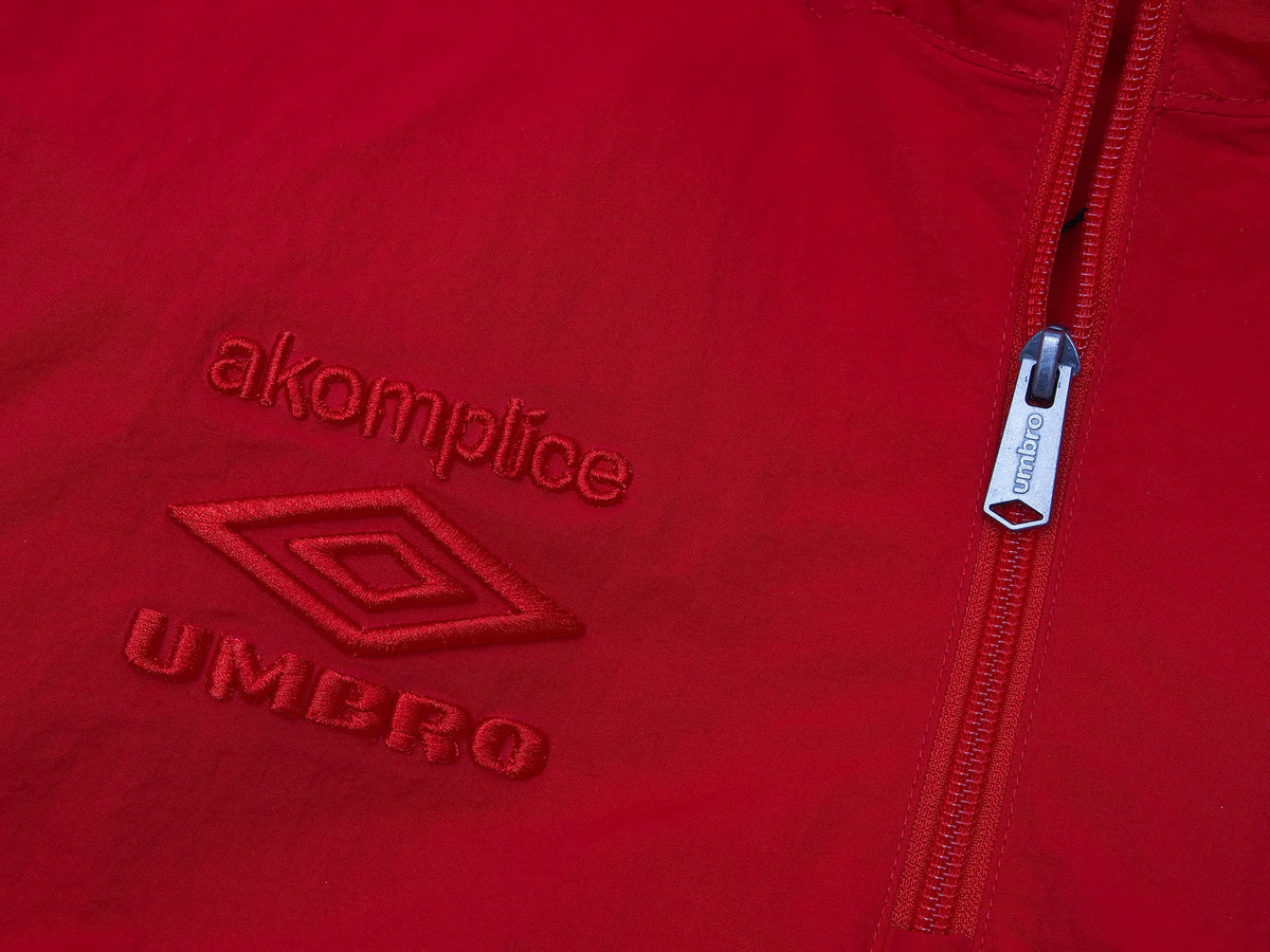 Akomplice x Umbro World Peace Nylon 1/4 Zip (Lychee Red)