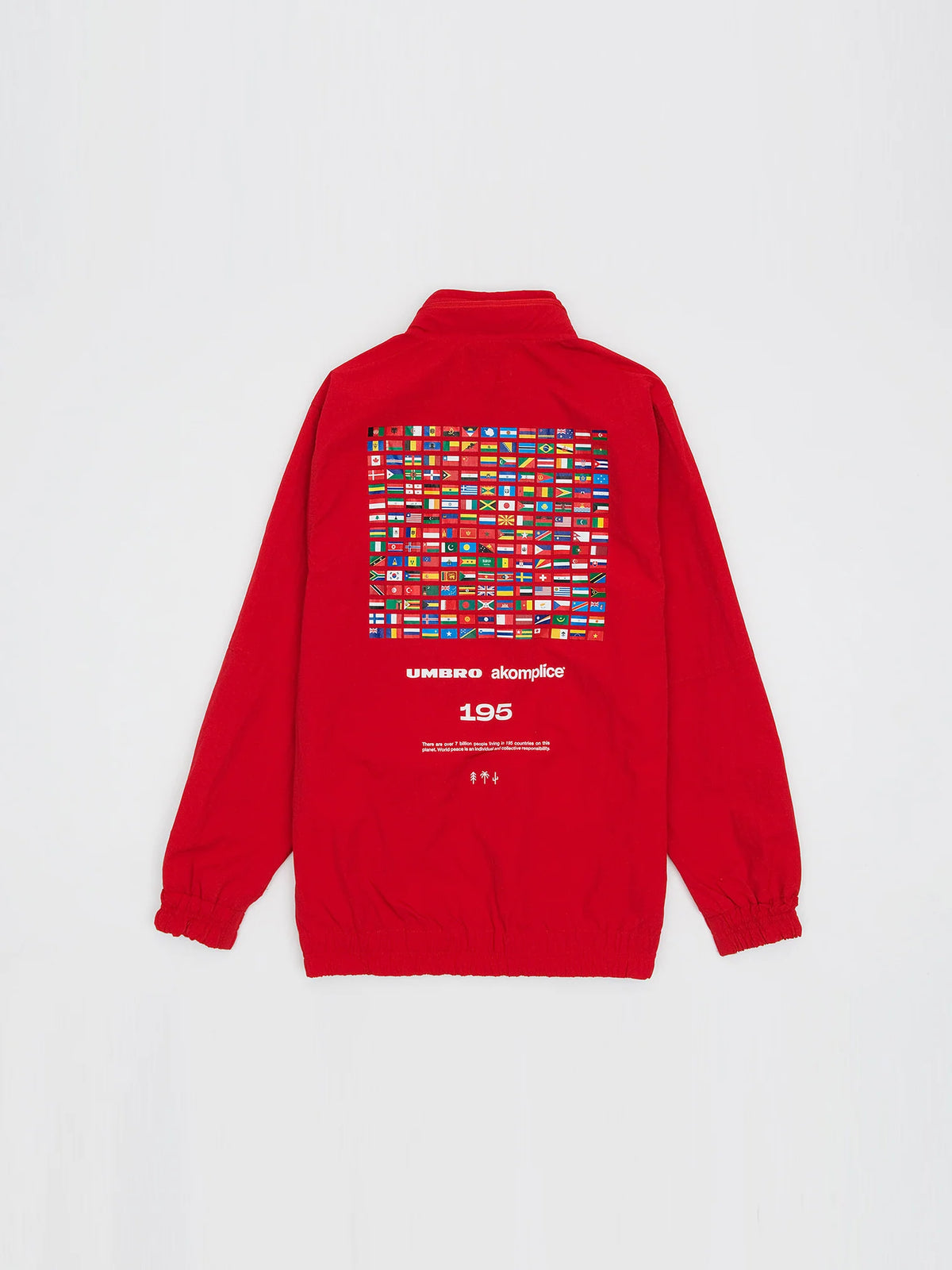 Akomplice x Umbro World Peace Nylon 1/4 Zip (Lychee Red)