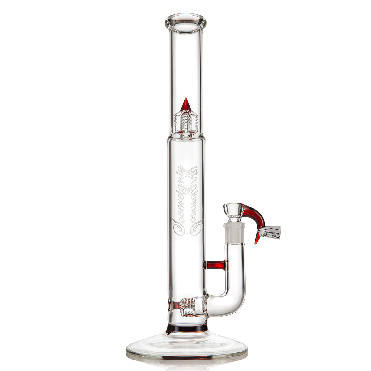 Sovereignty Glass Bishop – mini3 – partial accent (Transparent Blood Red)
