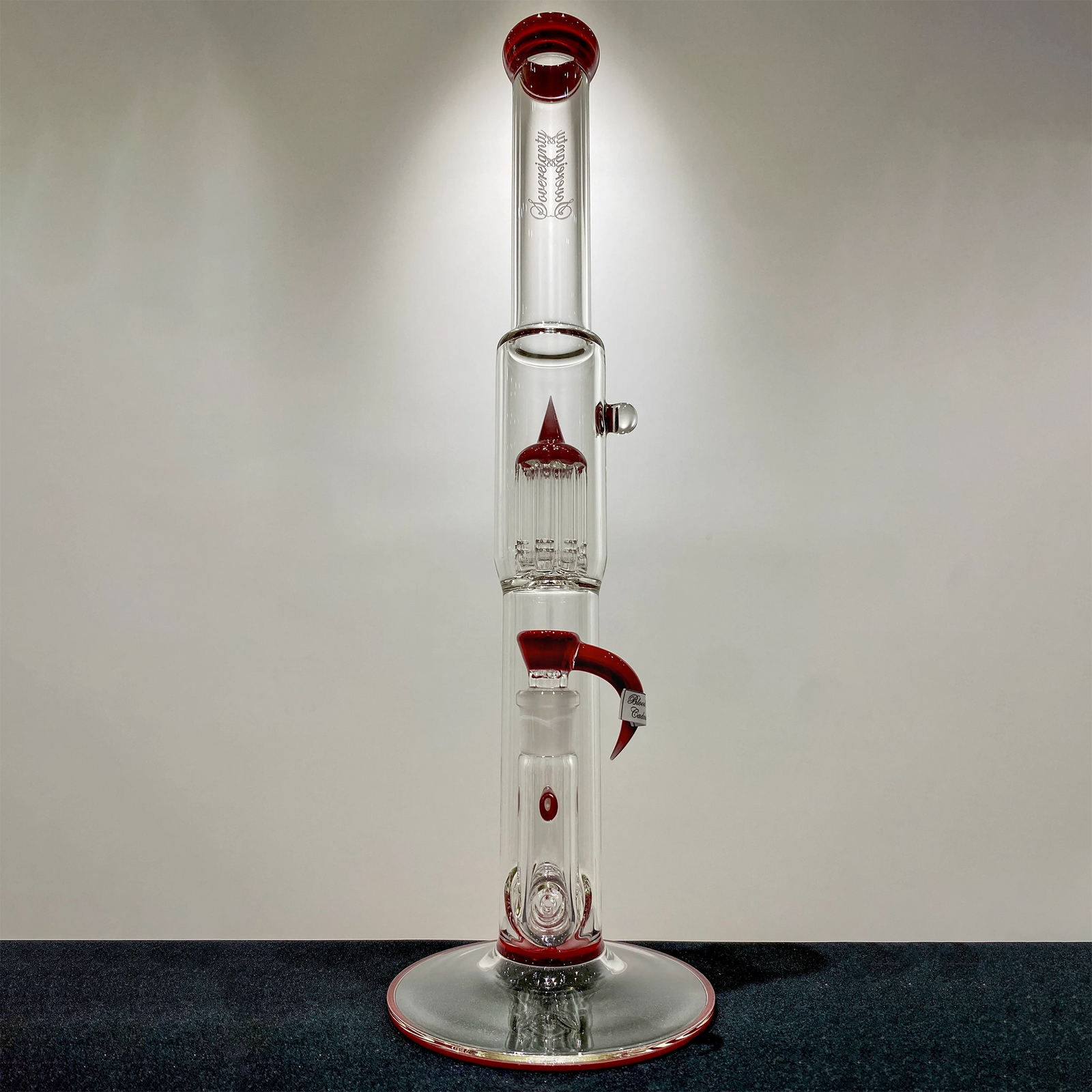 Sovereignty Glass 8arm - Mini3 - Full Accent w/ Millie (Blood Red)