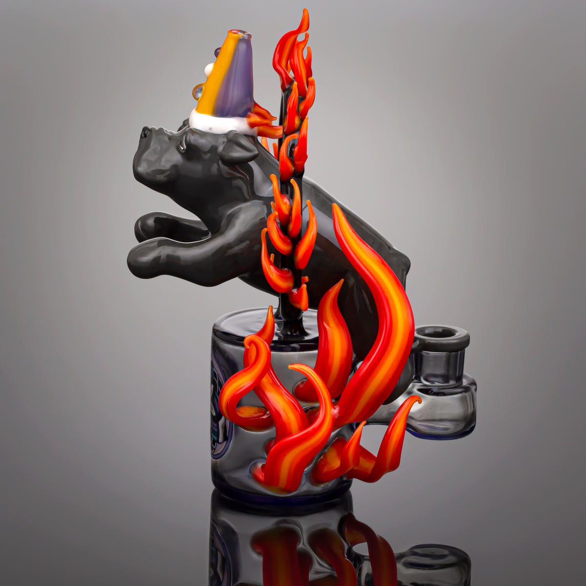 Swanny x Freeek Jumping Through Fire Bulldog