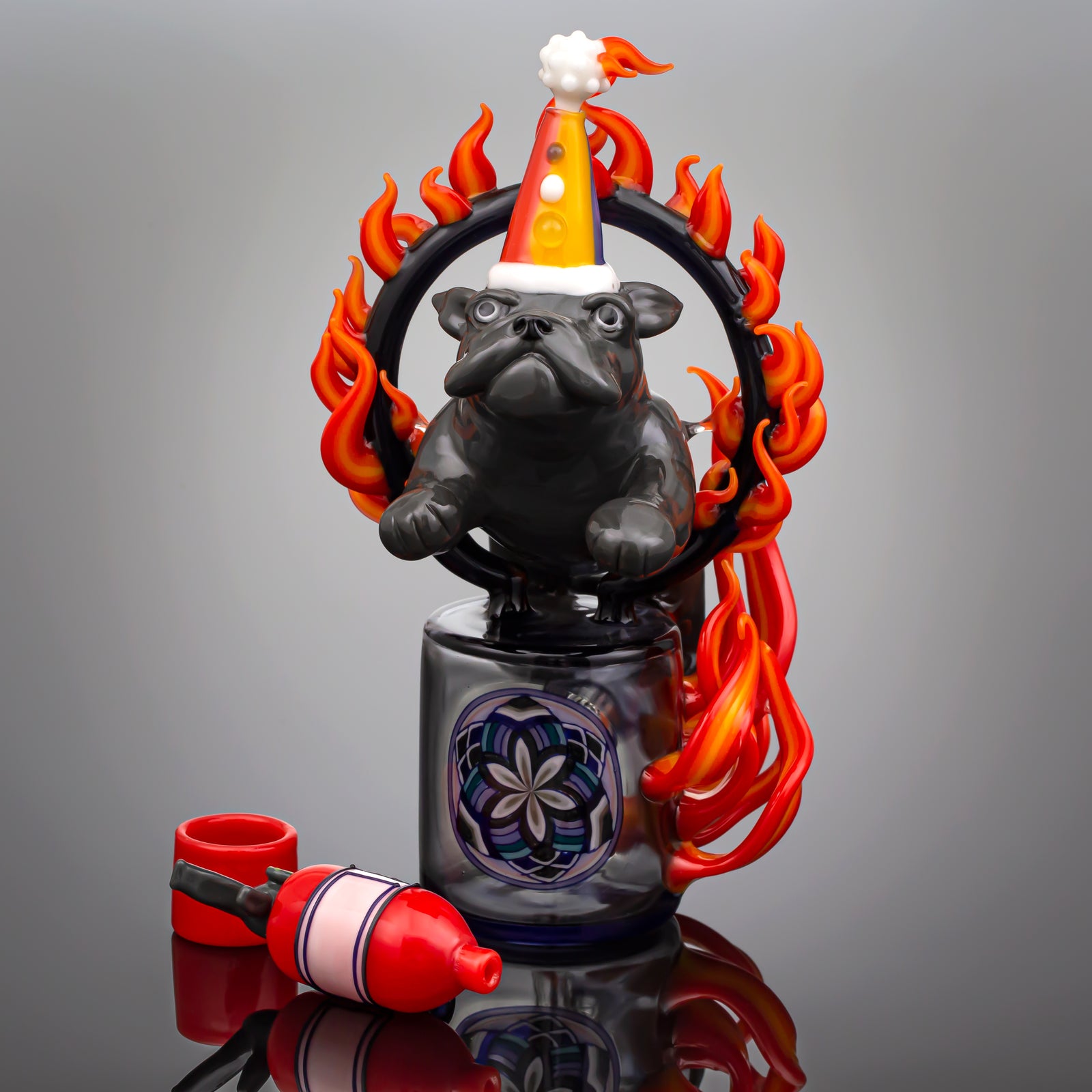 Swanny x Freeek Jumping Through Fire Bulldog