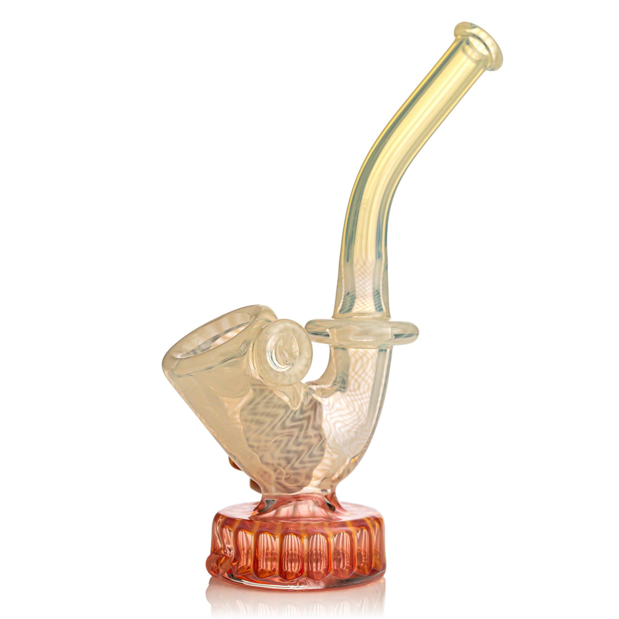 Chase Adams Silver Fume Sherlock Gold Fume Skull Puffco Top