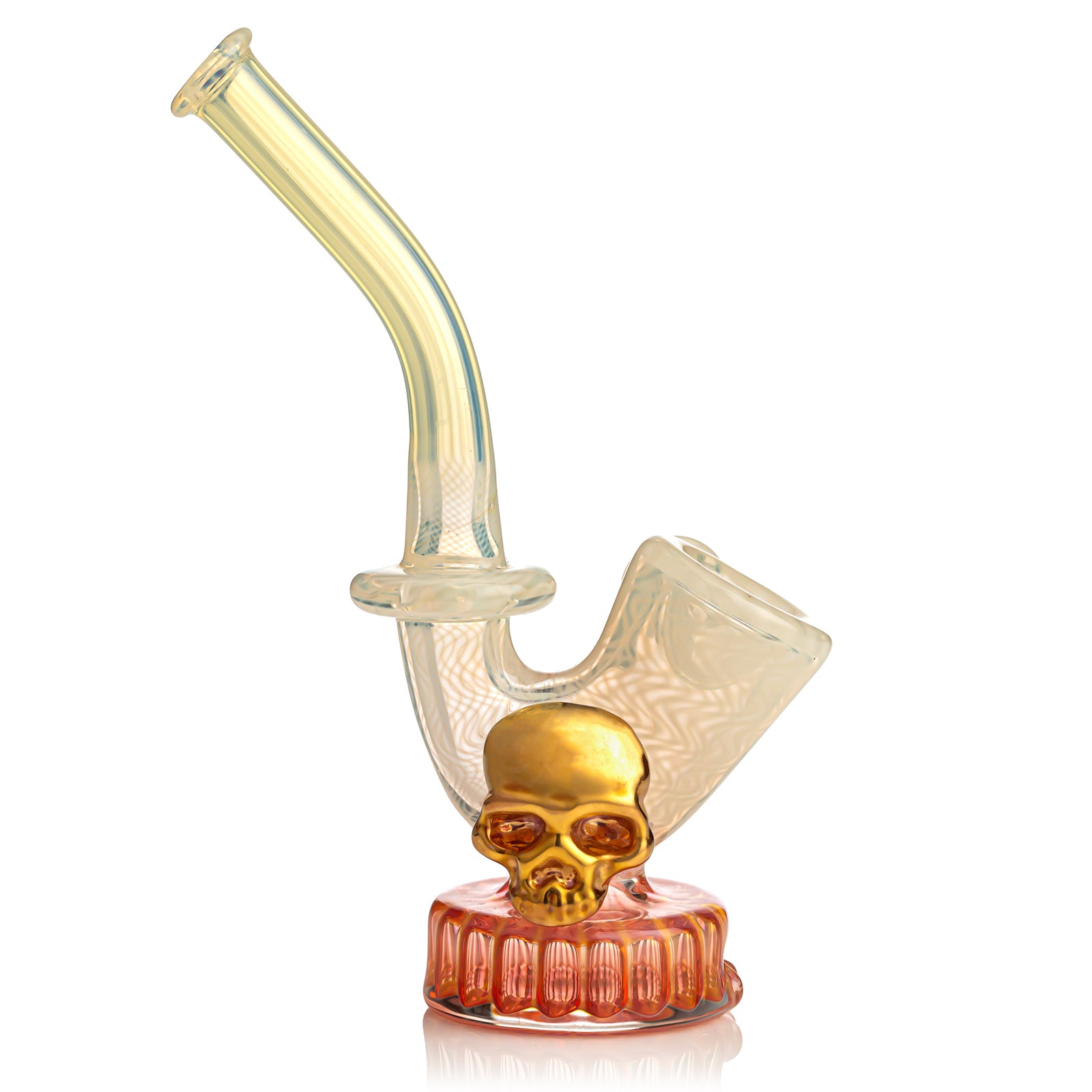 Chase Adams Silver Fume Sherlock Gold Fume Skull Puffco Top