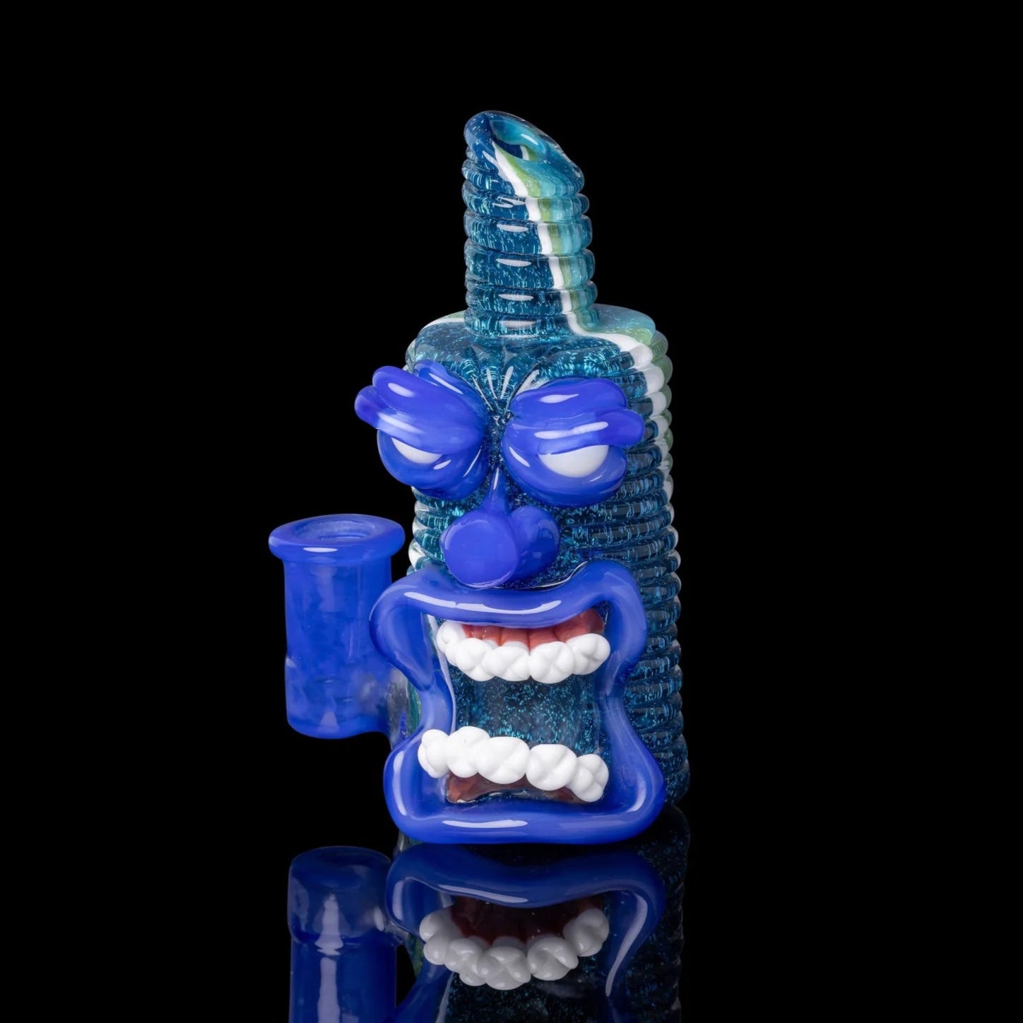 Frosty's Fresh Full Face: Silver Dichro over Gumbolt Rivers w/ Mystique Face