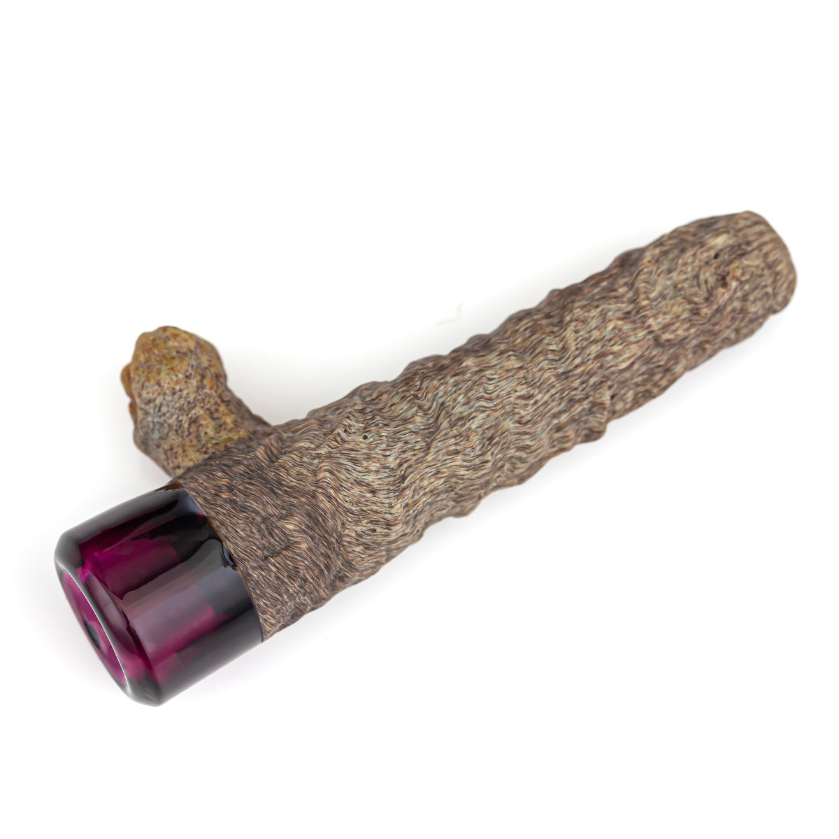 Green-T Stone Series Chillum (Gold Amethyst)