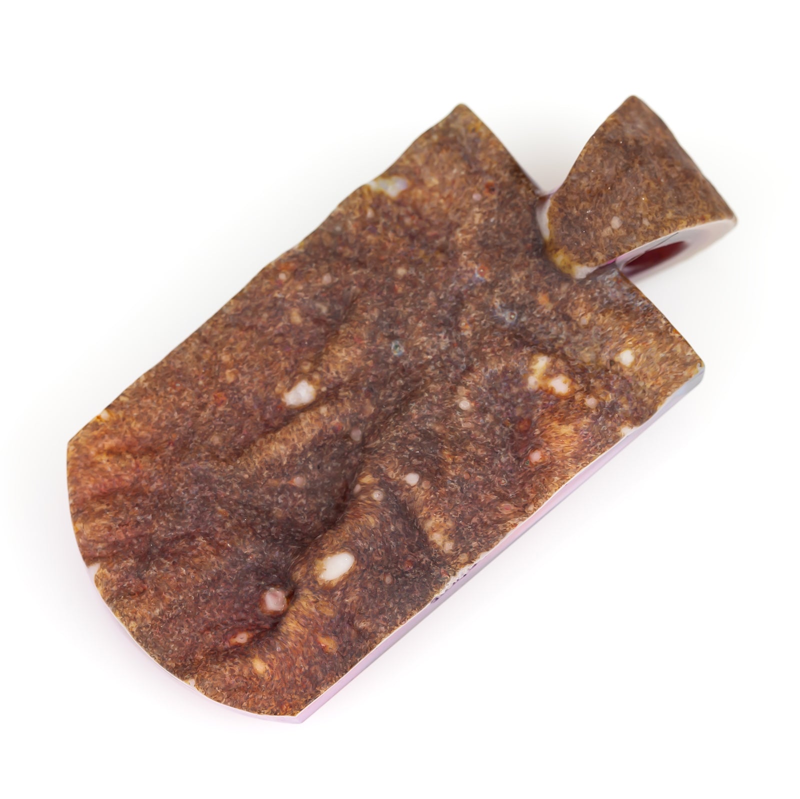 Green-T Stone Backed Tab Pendant (Purple Mix)