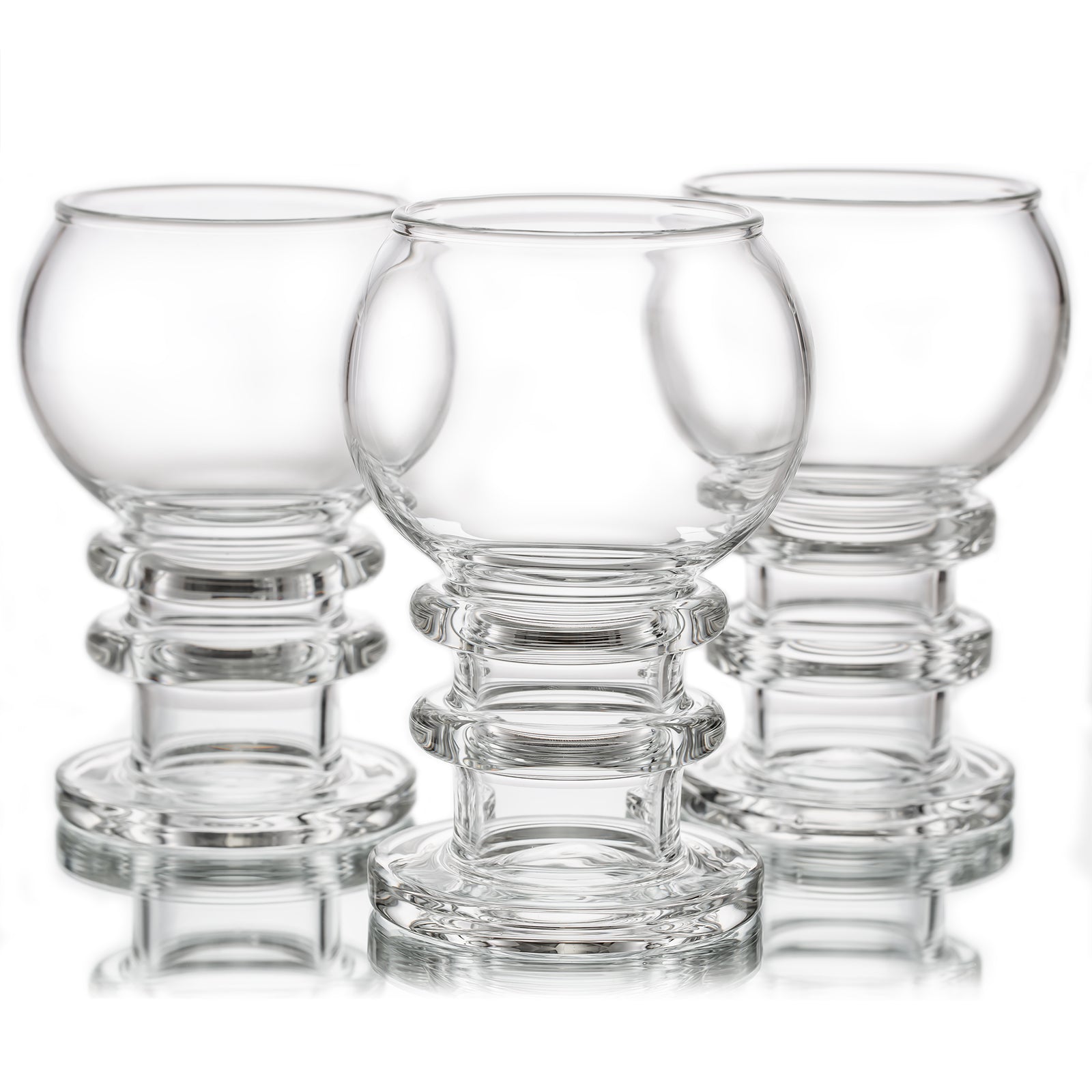 Bent Wizard Lathe Turned Clear Glass