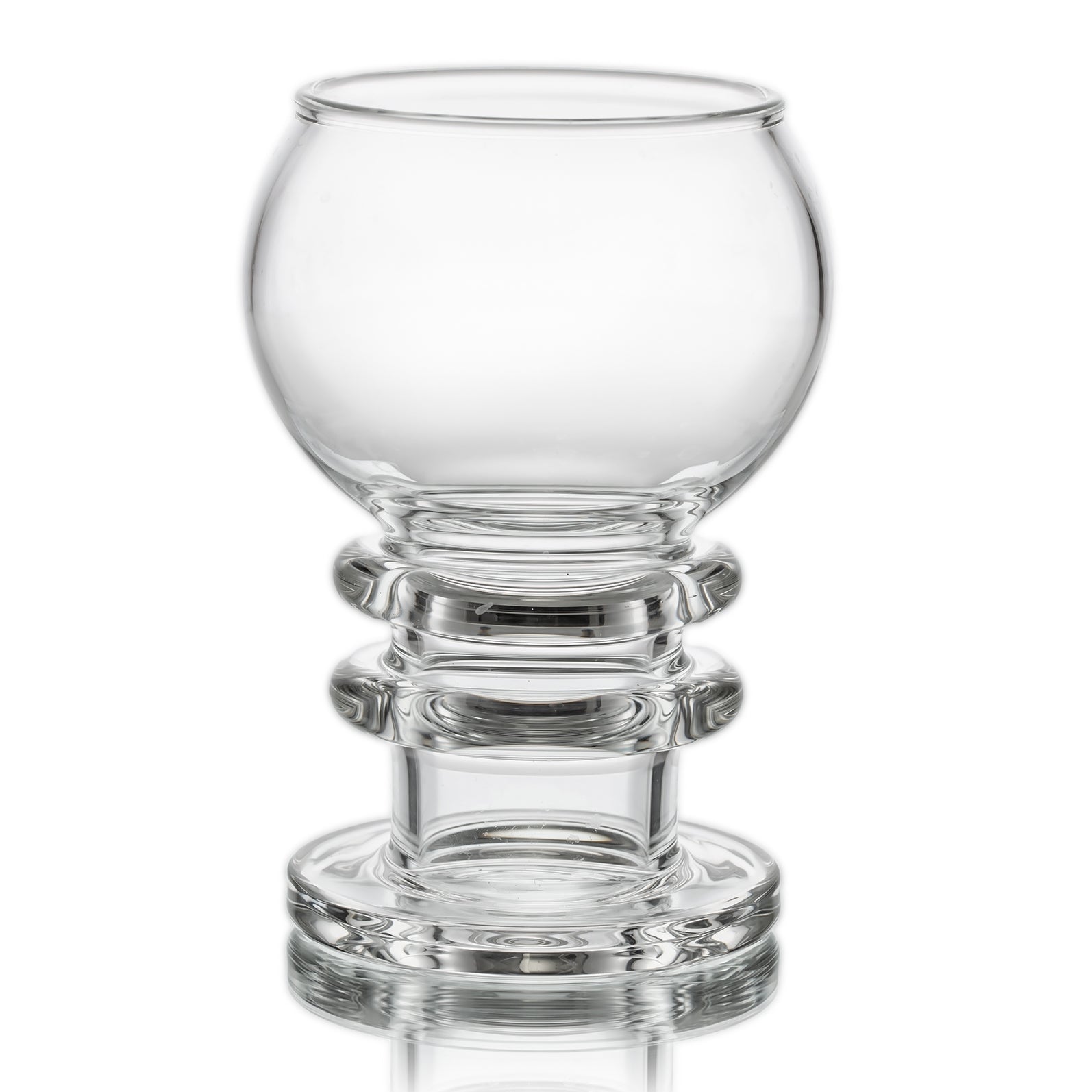 Bent Wizard Lathe Turned Clear Glass