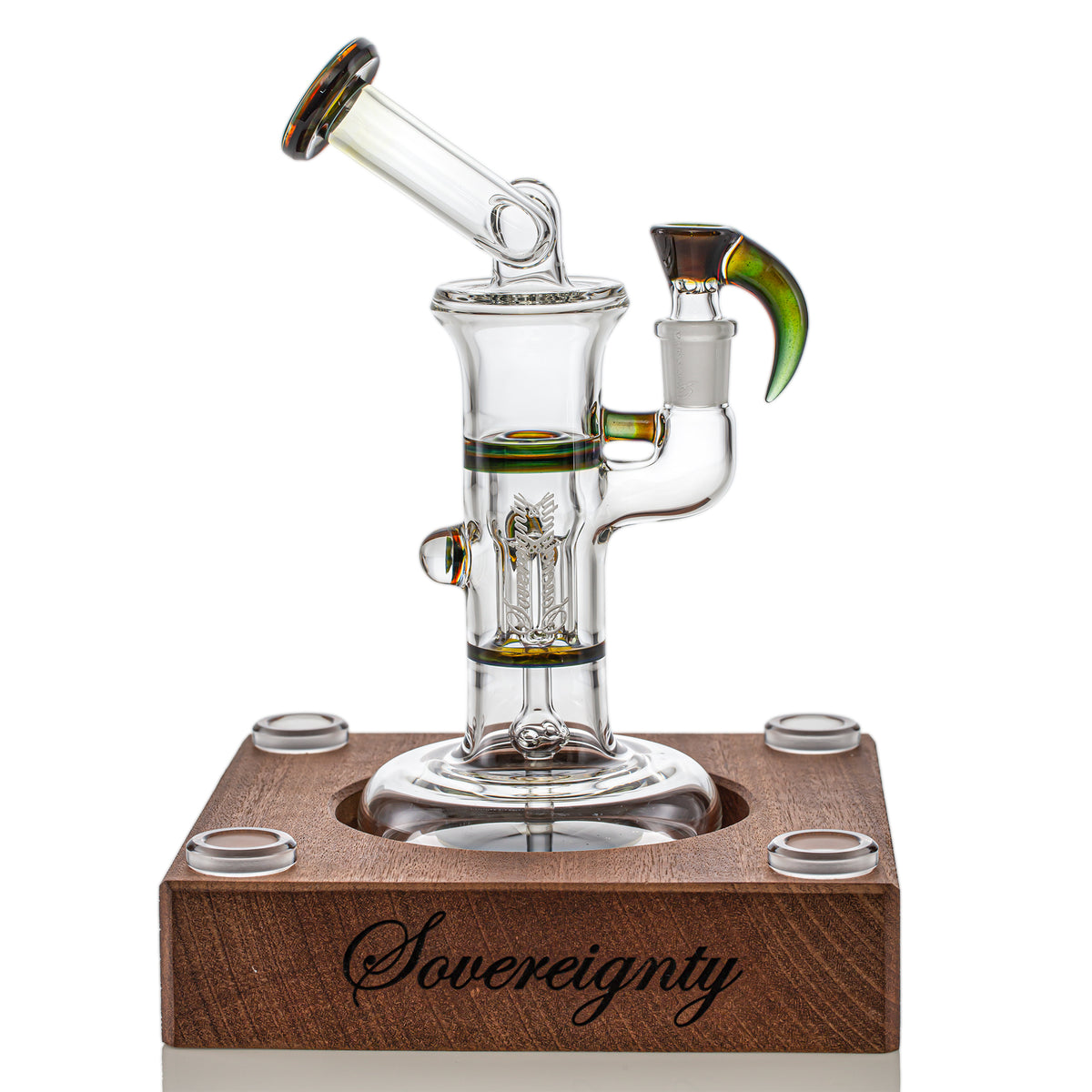 Sovereignty Glass Mini Pillar Full Accent (Alien Tech) with two Millis (Comes with Wooden Stand)