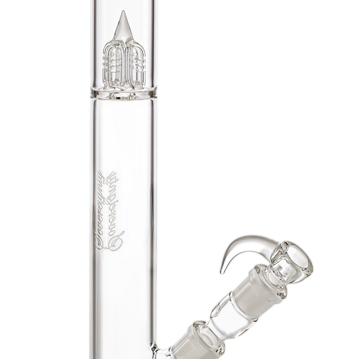 Sovereignty Glass 44x4 - Clear - Diffy Tube with 180 Grid Downstem