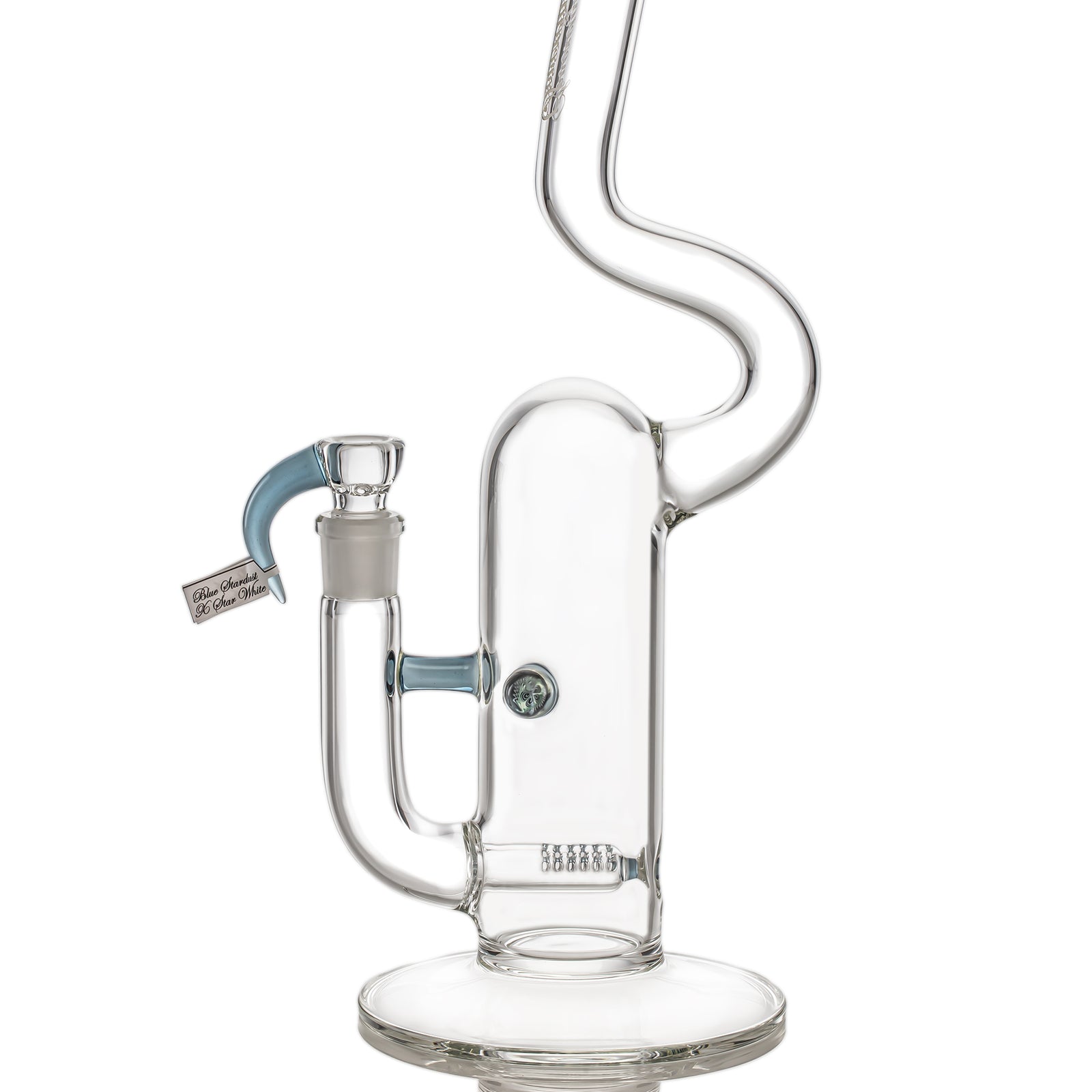 Sovereignty Glass Natty60S - MA - StemLine 16mm 6 Cut UpGrid Natty Neck (Blue Stardust x Star White)