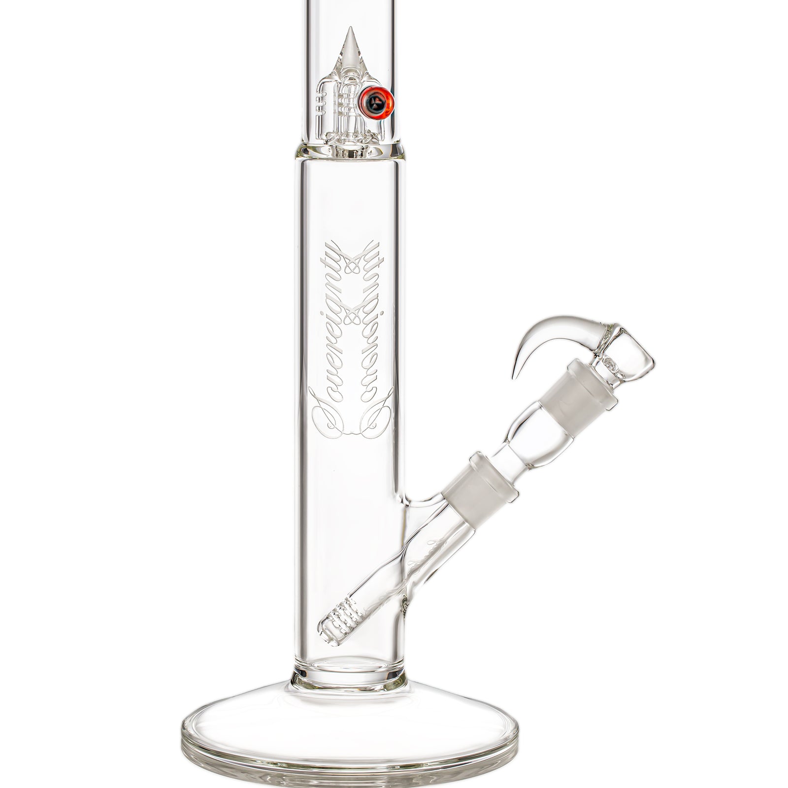 Sovereignty Glass Bishop - Clear - Diffy Tube with 180 Gridded DownStem and Milli