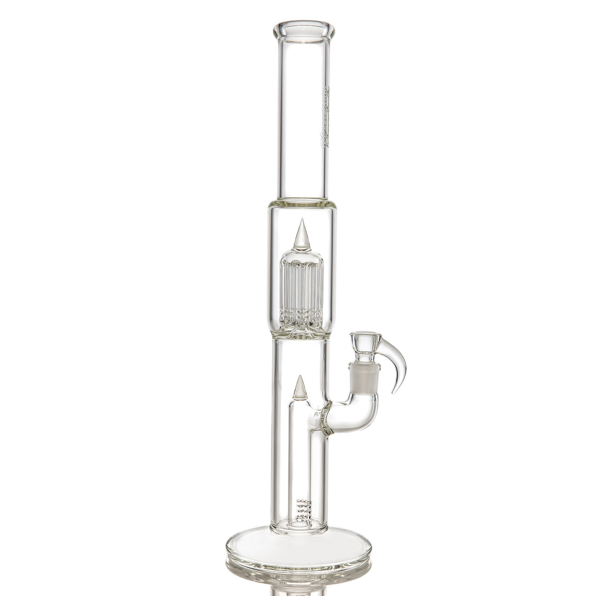 Sovereignty Glass 8Tree - Clear - Fixed Stem 180 to 8 Tree Gridded 44mm Neck