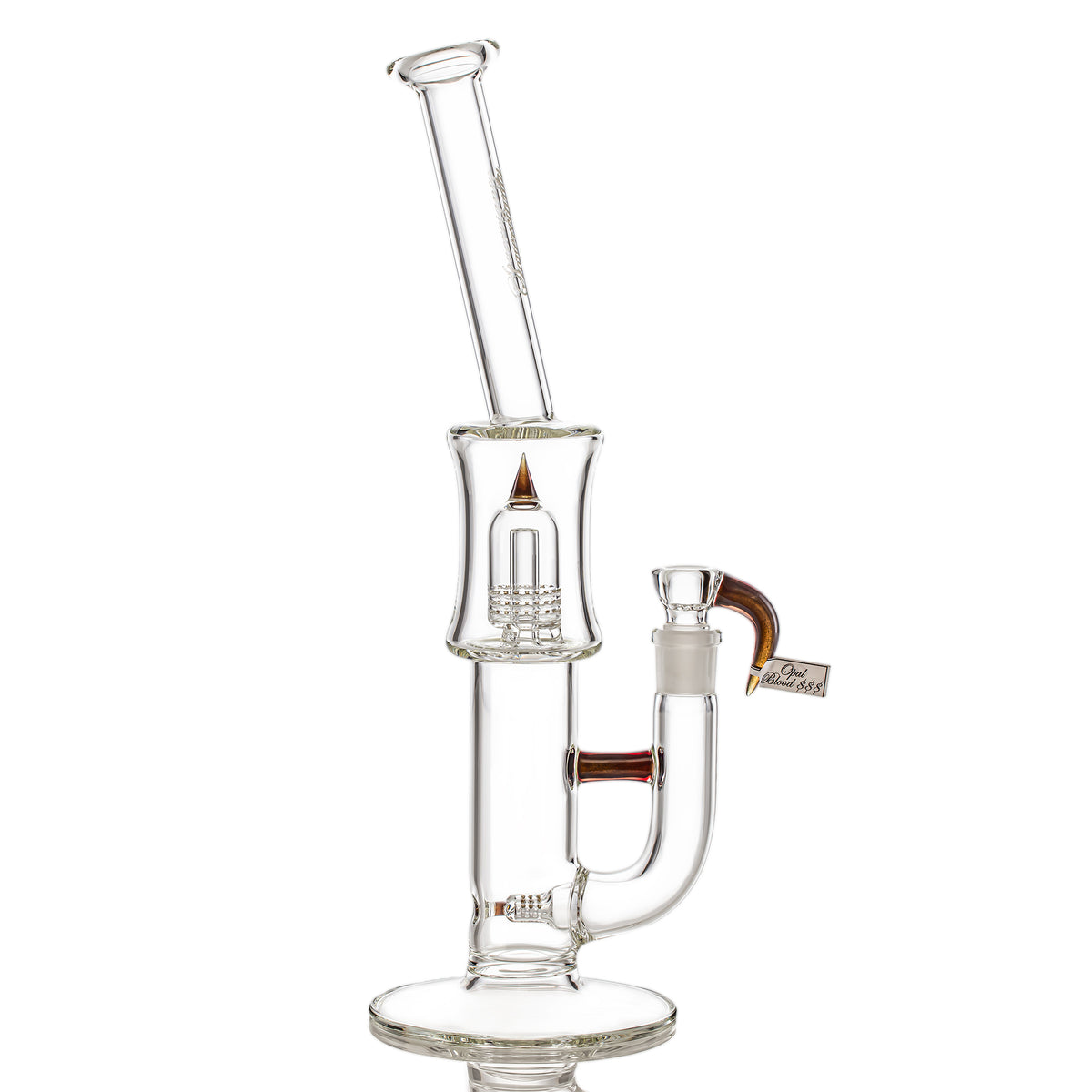 Sovereignty Glass MGD - MA - GLine 9.5mm 3 Cut UpGrid to Mini Grid Dome - Shelf Bend (Opal Blood $)