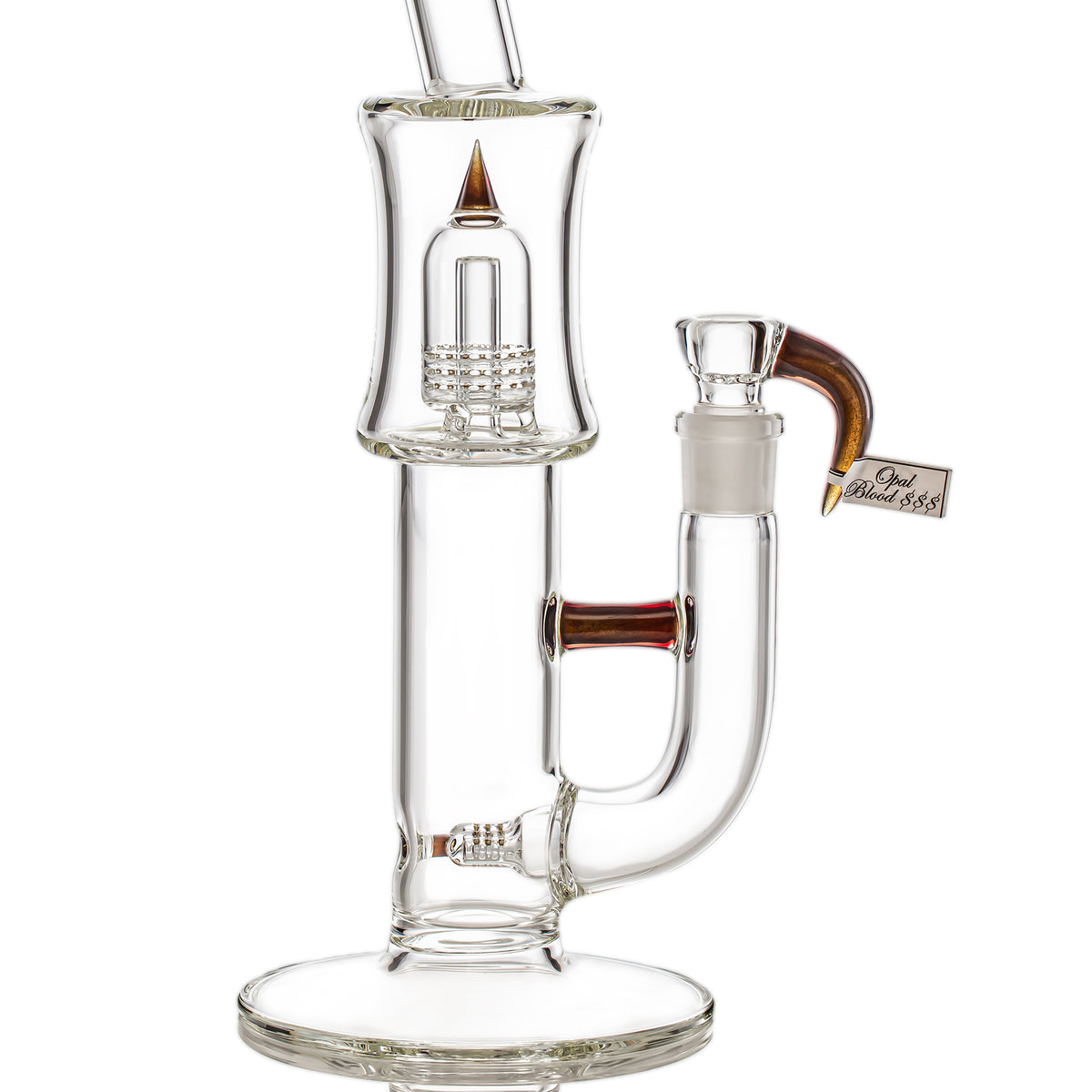 Sovereignty Glass MGD - MA - GLine 9.5mm 3 Cut UpGrid to Mini Grid Dome - Shelf Bend (Opal Blood $)