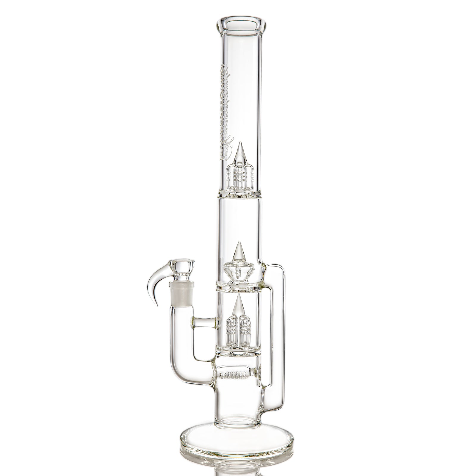 Sovereignty Glass TreeCycler - C - StemLine 16mm 6 Cut DownGrid to Inverted 4 to Imperial with Splash Guard 44mm Neck