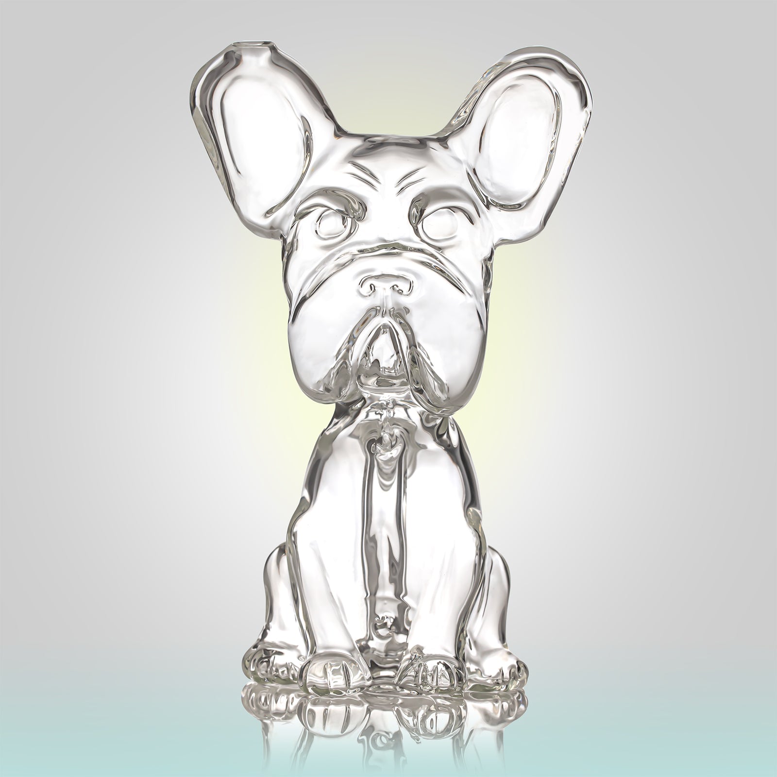 Swanny Glass Clear Frog Pose Bully Bub (14mm)