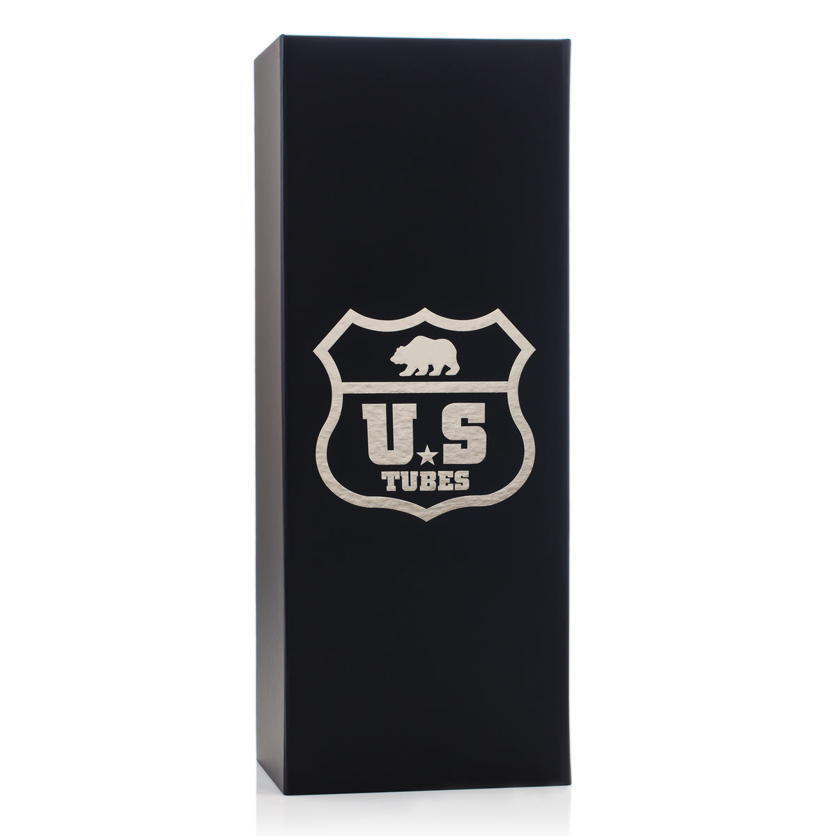 US Tubes 19 Inch Flagship Beaker 50 x 5mm with 29mm Joint and Display Box (White Block Decal)