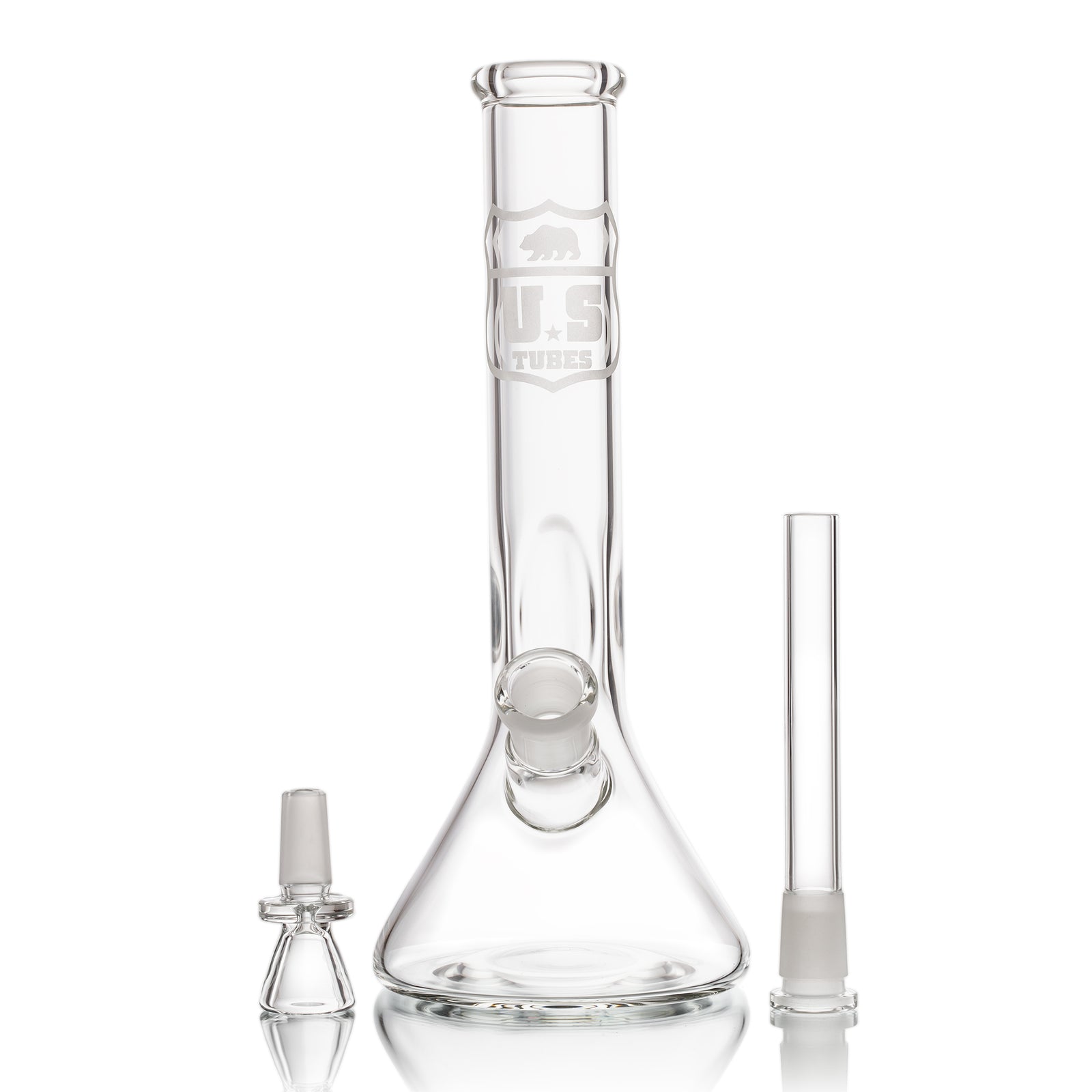 10 Inch Simple Beaker 38mm with Sandblasted Decal