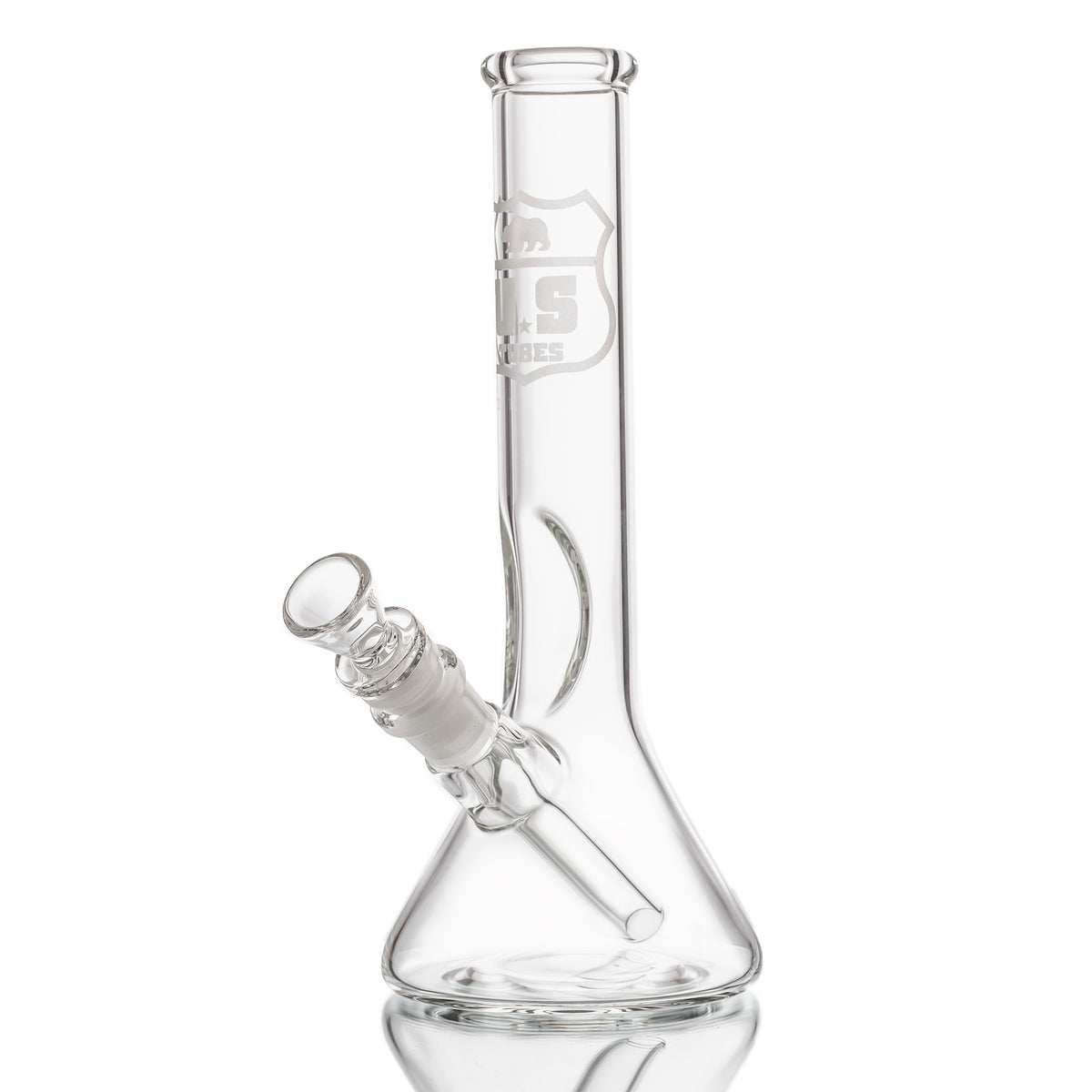 10 Inch Simple Beaker 38mm with Sandblasted Decal