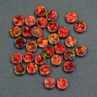 Profound Black 4mm Round Coin opals