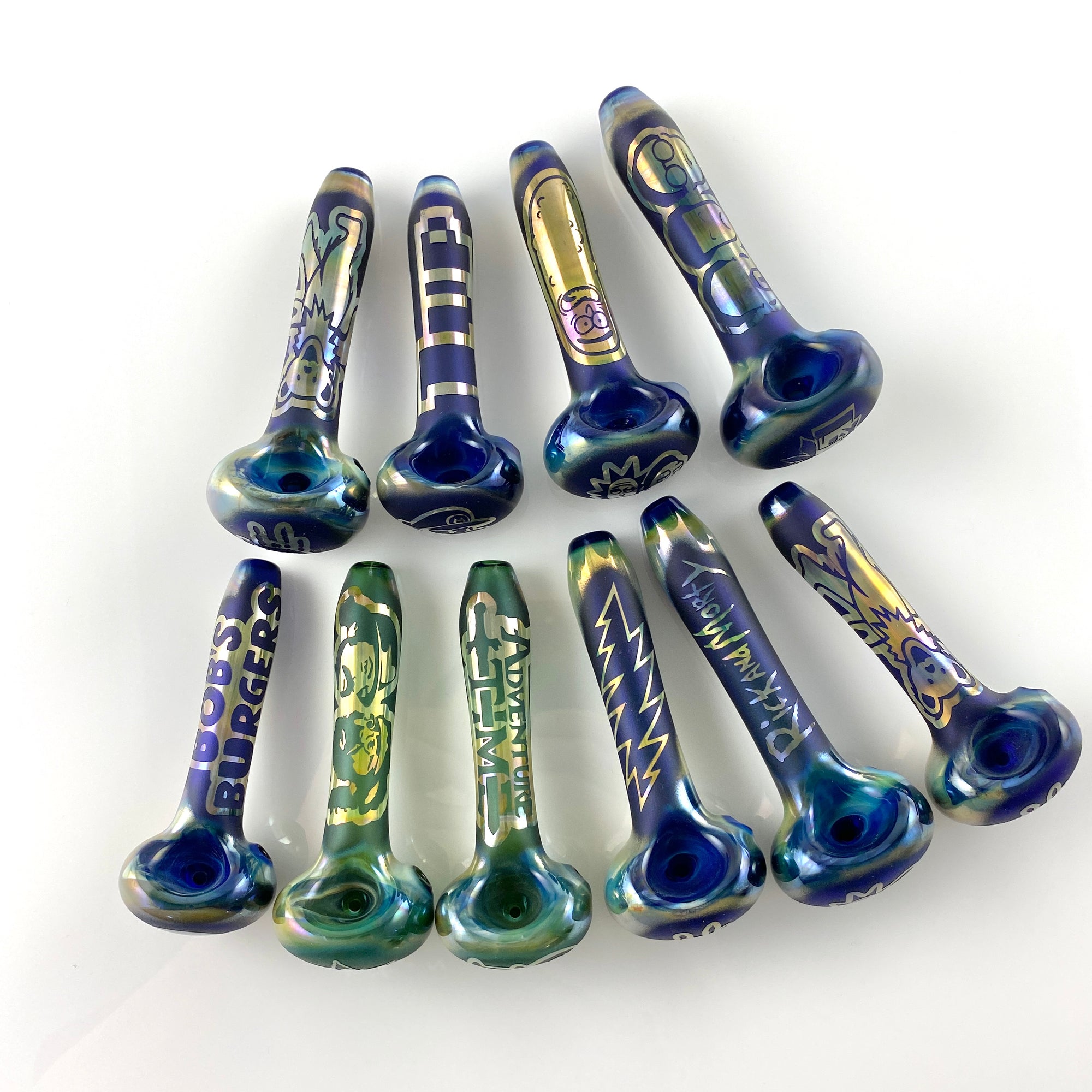 Sandblasted Image Spoon Pipe