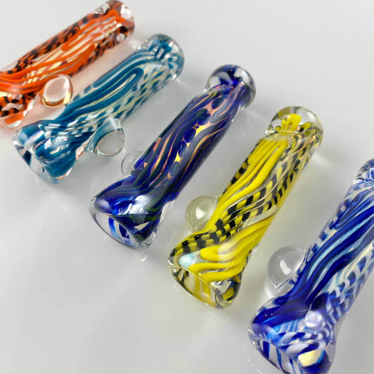 Citrus Glass Thick Inside Out Worked Chillum