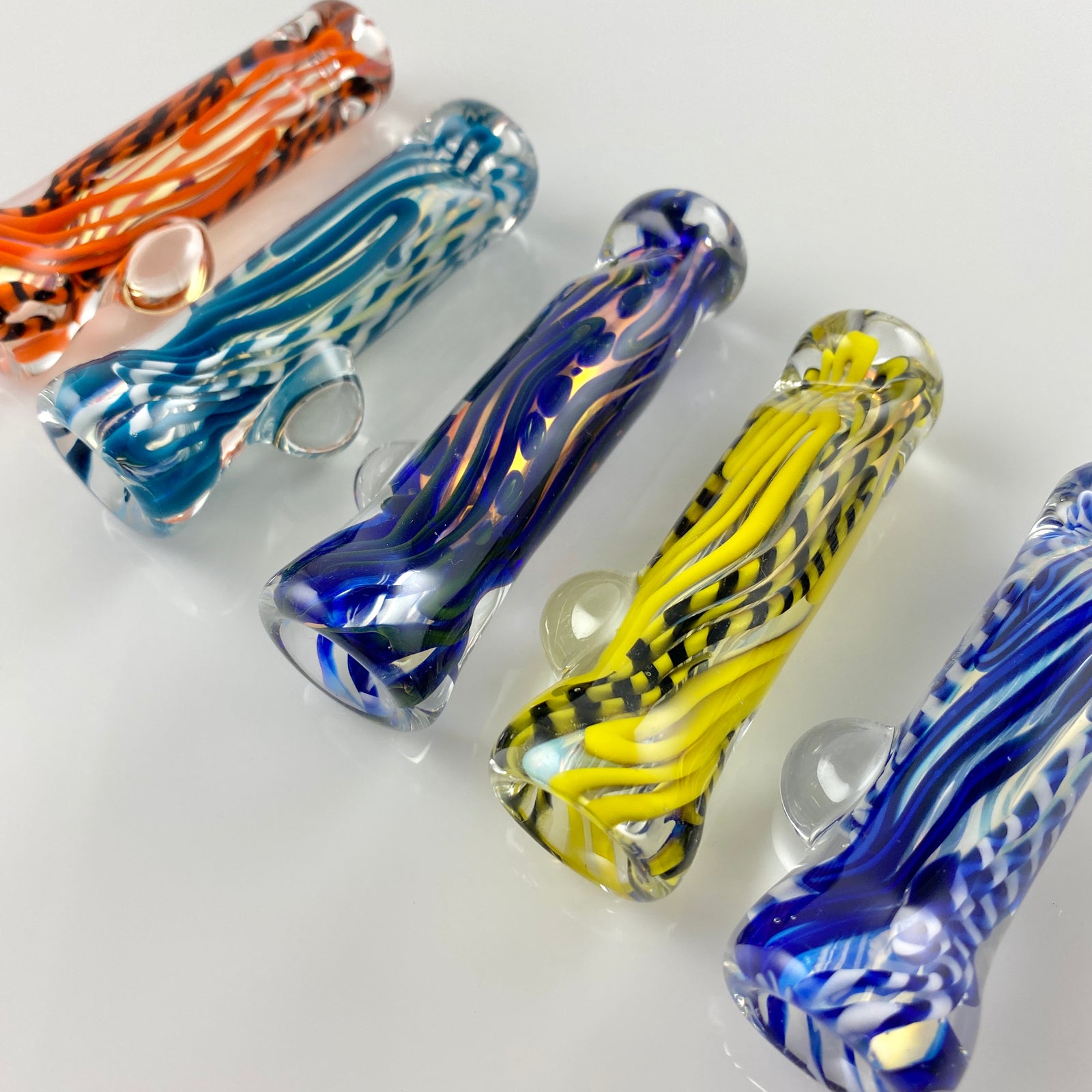 Citrus Glass Thick Inside Out Worked Chillum