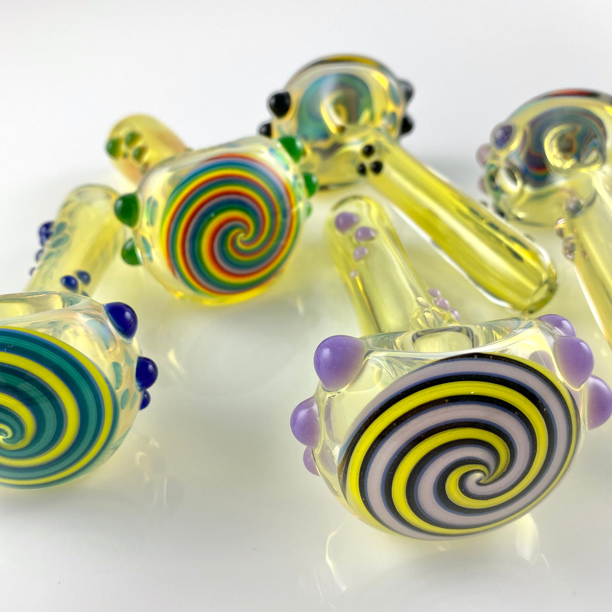Fumed Spoon with Linework End Cap