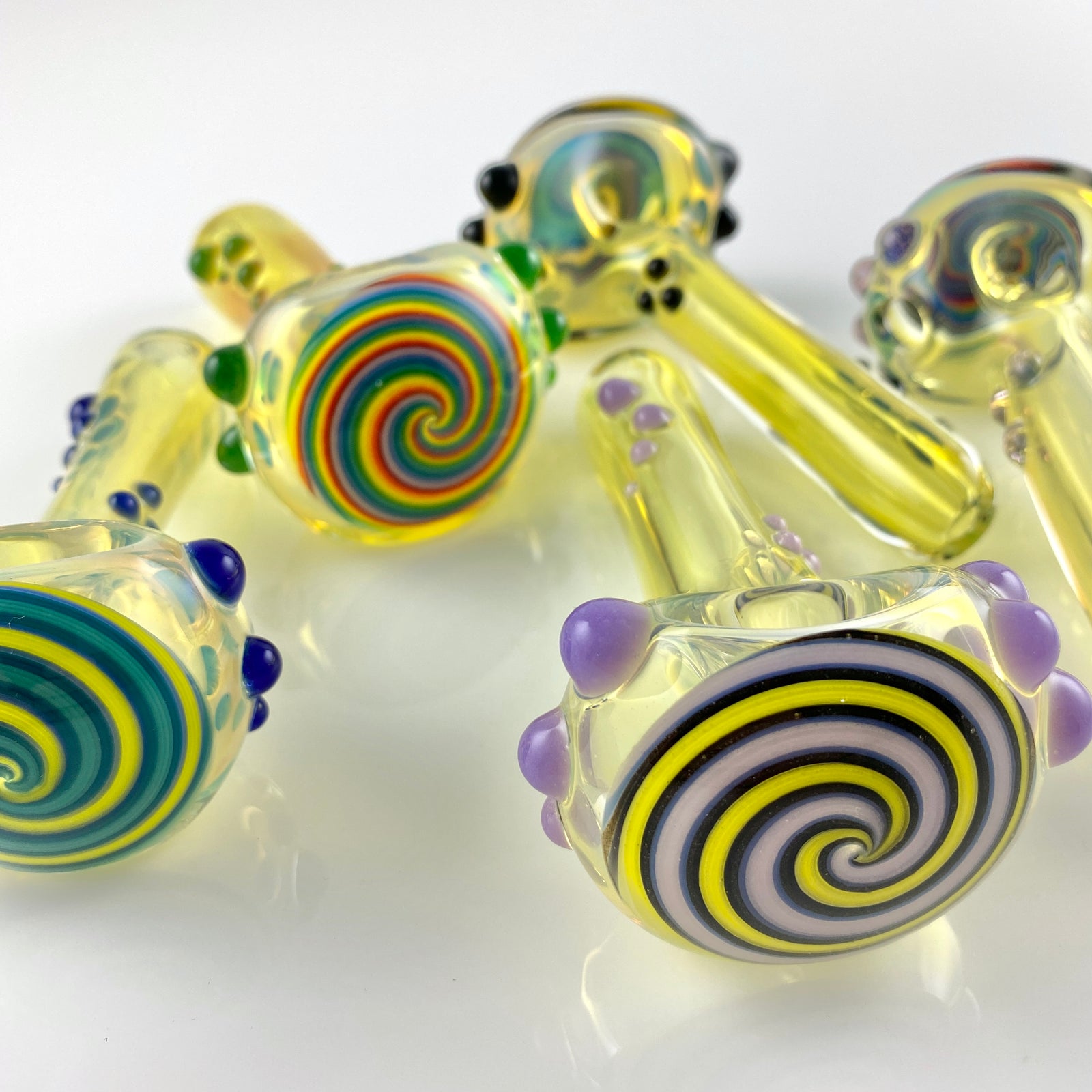 Fumed Spoon with Linework End Cap