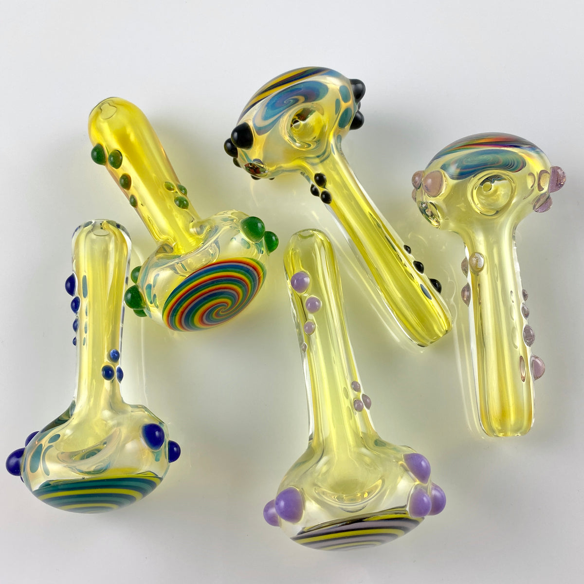 Fumed Spoon with Linework End Cap