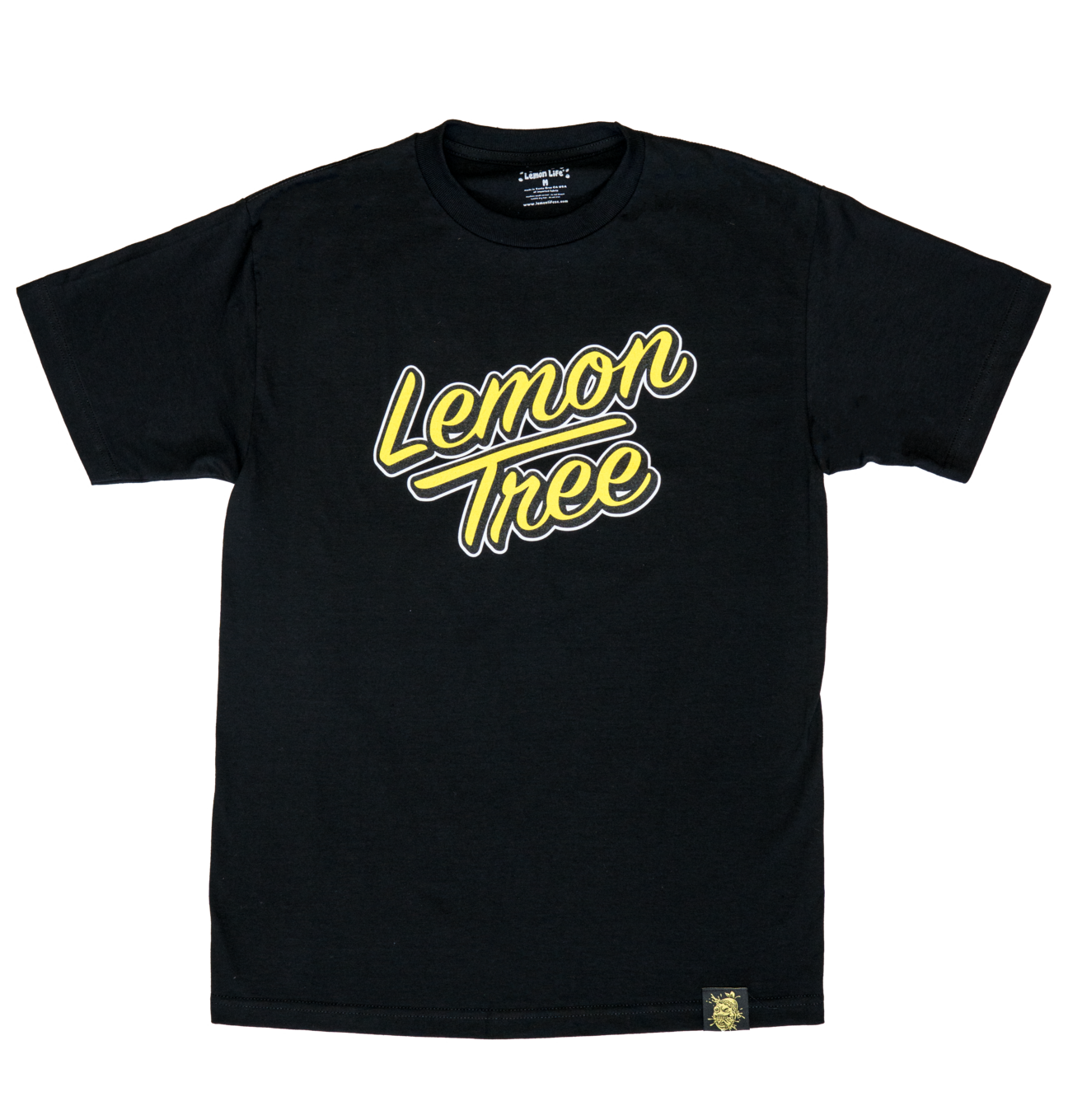 Lemon Tree Sunset Script T-Shirt (Black)