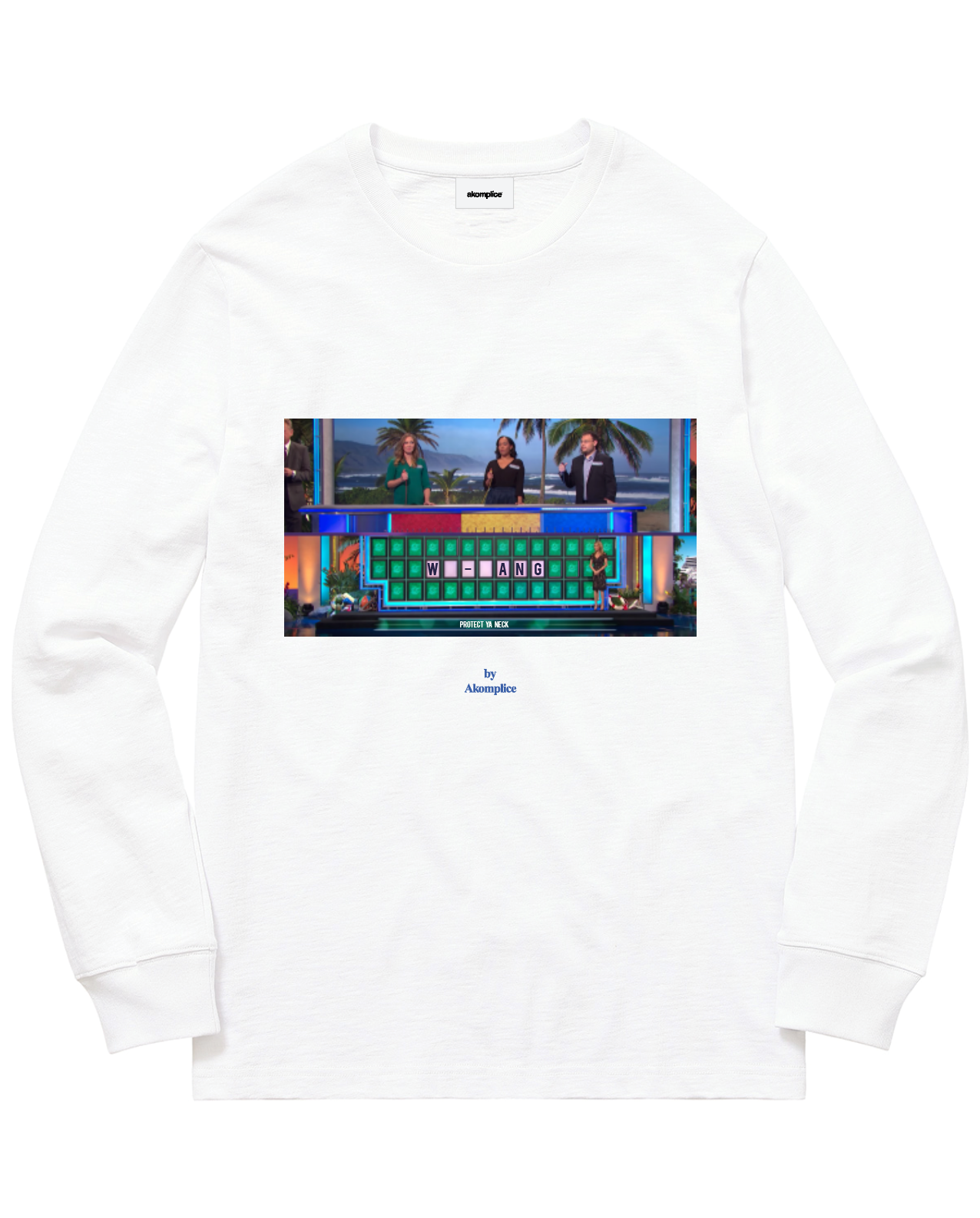 Protect Ya Neck Long Sleeve Shirt (White)