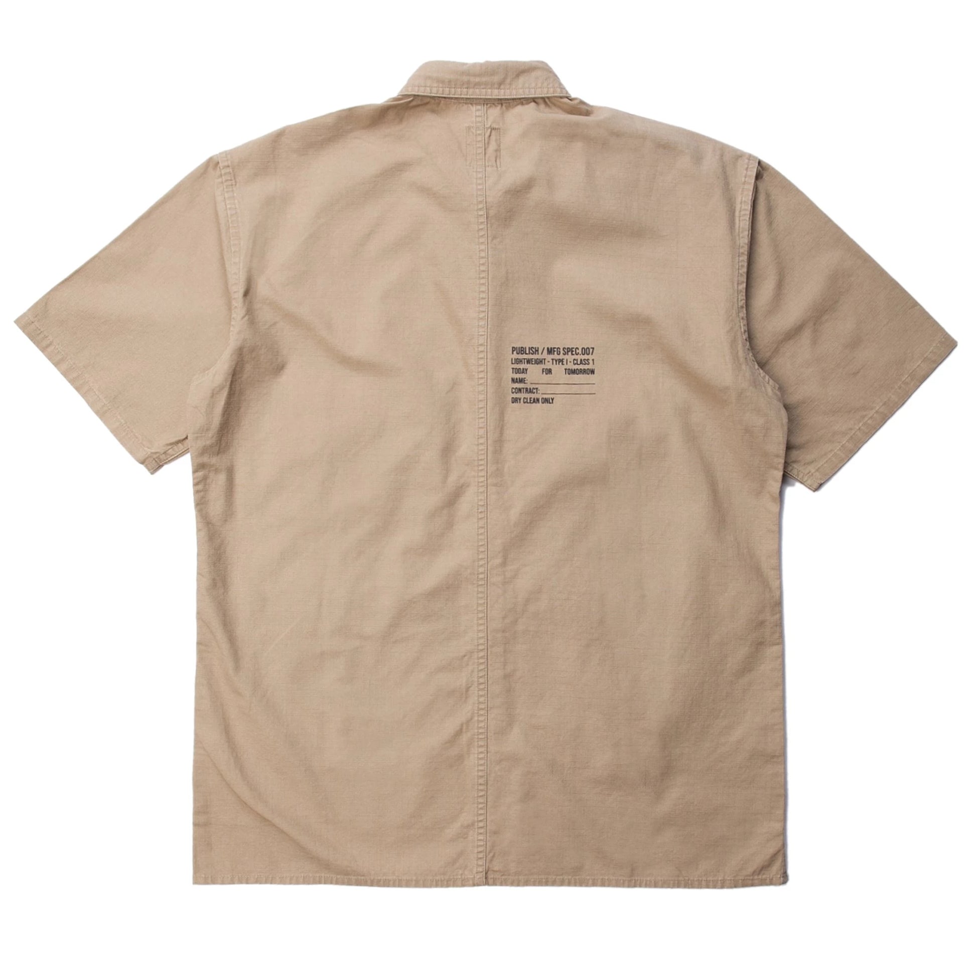 Ade Short Sleeve Button Up (Tan)