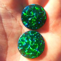 Profound Green 6mm Round Coin opals