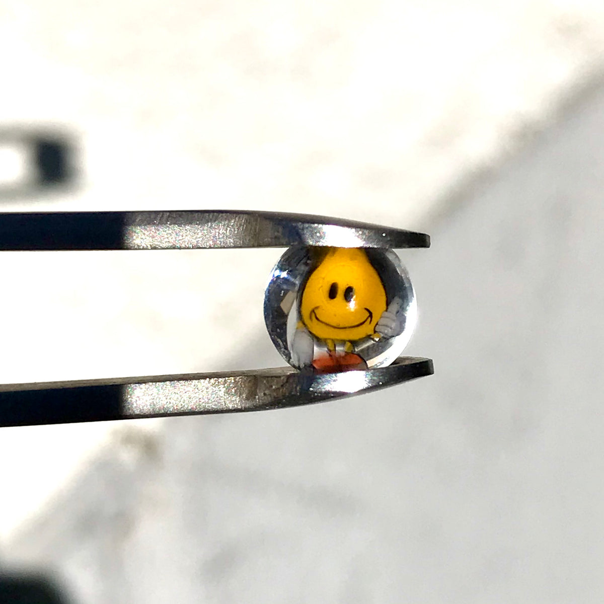 Hoyer Glass Spinner Cap with Milli Image and Matching Milli Terp Pearl (Lemon Drop) show variant 