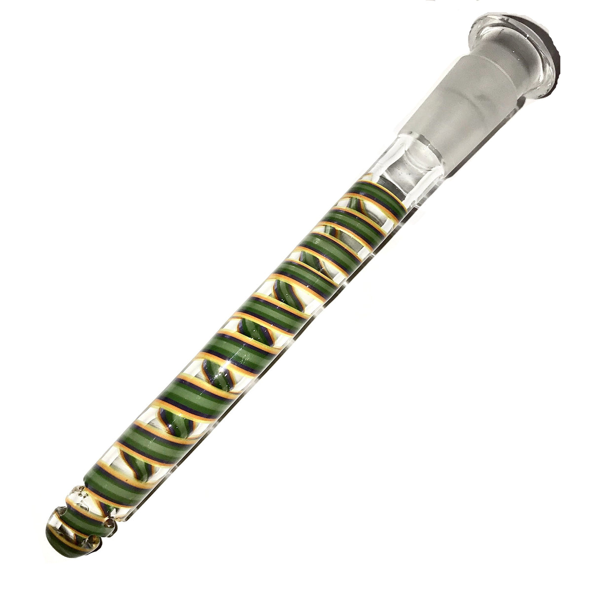 qfactorglass 18/14mm Custom Linework Downstem & Slide Set (Green/Purple/Orange/Yellow) 6 Inches In Length